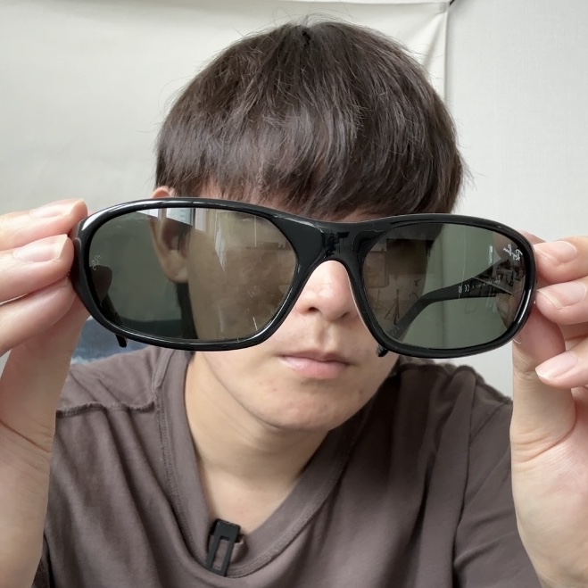 Ray-Ban DADDY-O II Polished Black Frame Green Classic G-15 Lenses 착용 스타일