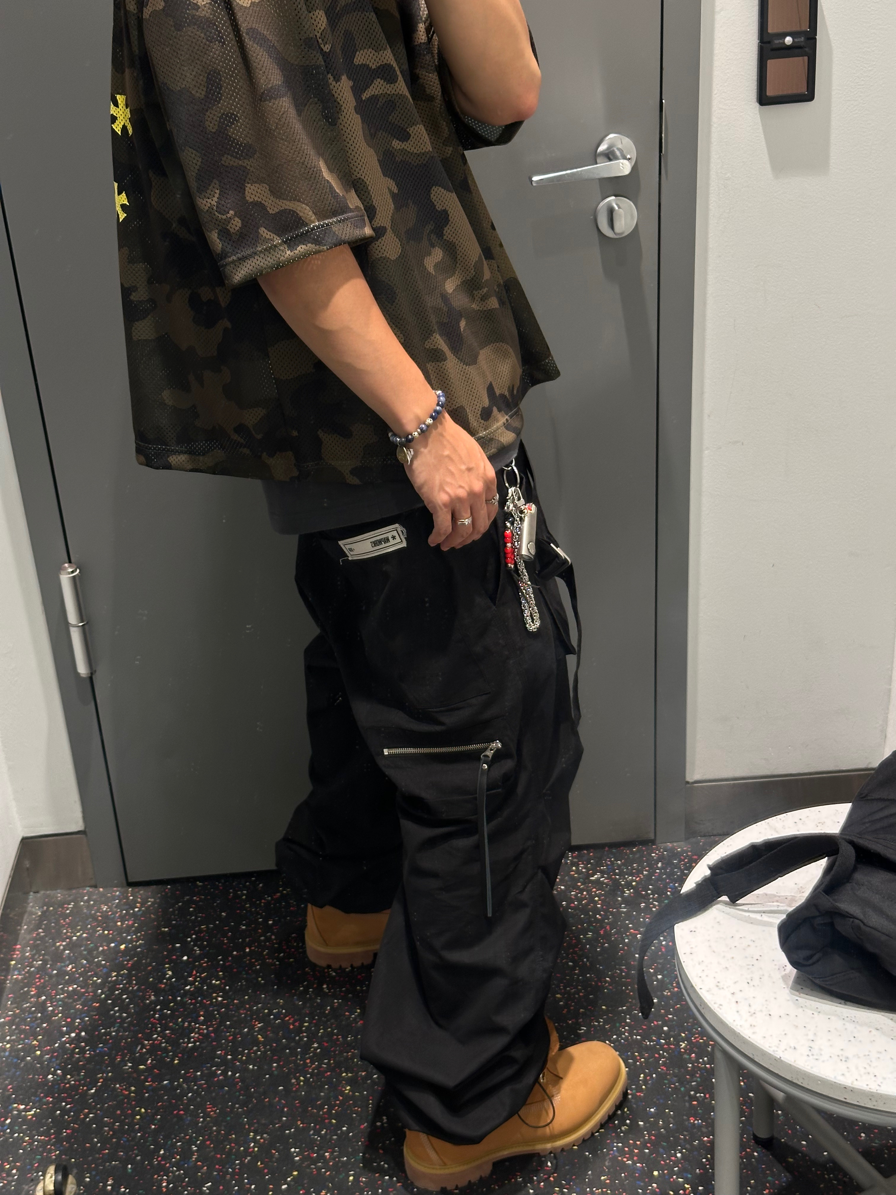 Wapworks Wide Safety Cargo Pants Black, Timberland Premium 6 inch Waterproof Boot Wheat Nubuck - Wide 착용 스타일 - 3
