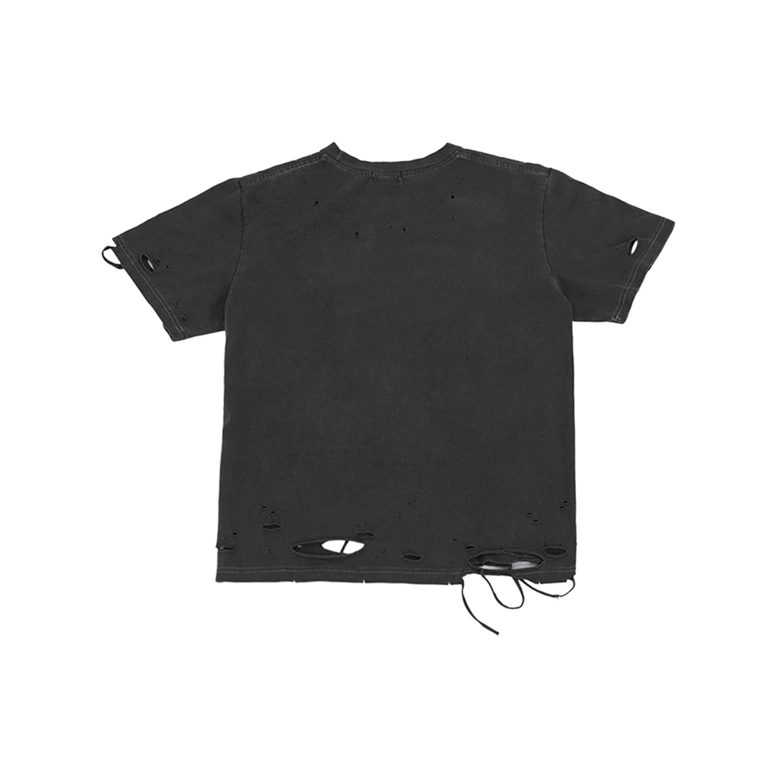 쉐도우 애쉬드 데미지 티셔츠 블랙(SHXDW Ashed Damage T-Shirt Black) - 2
