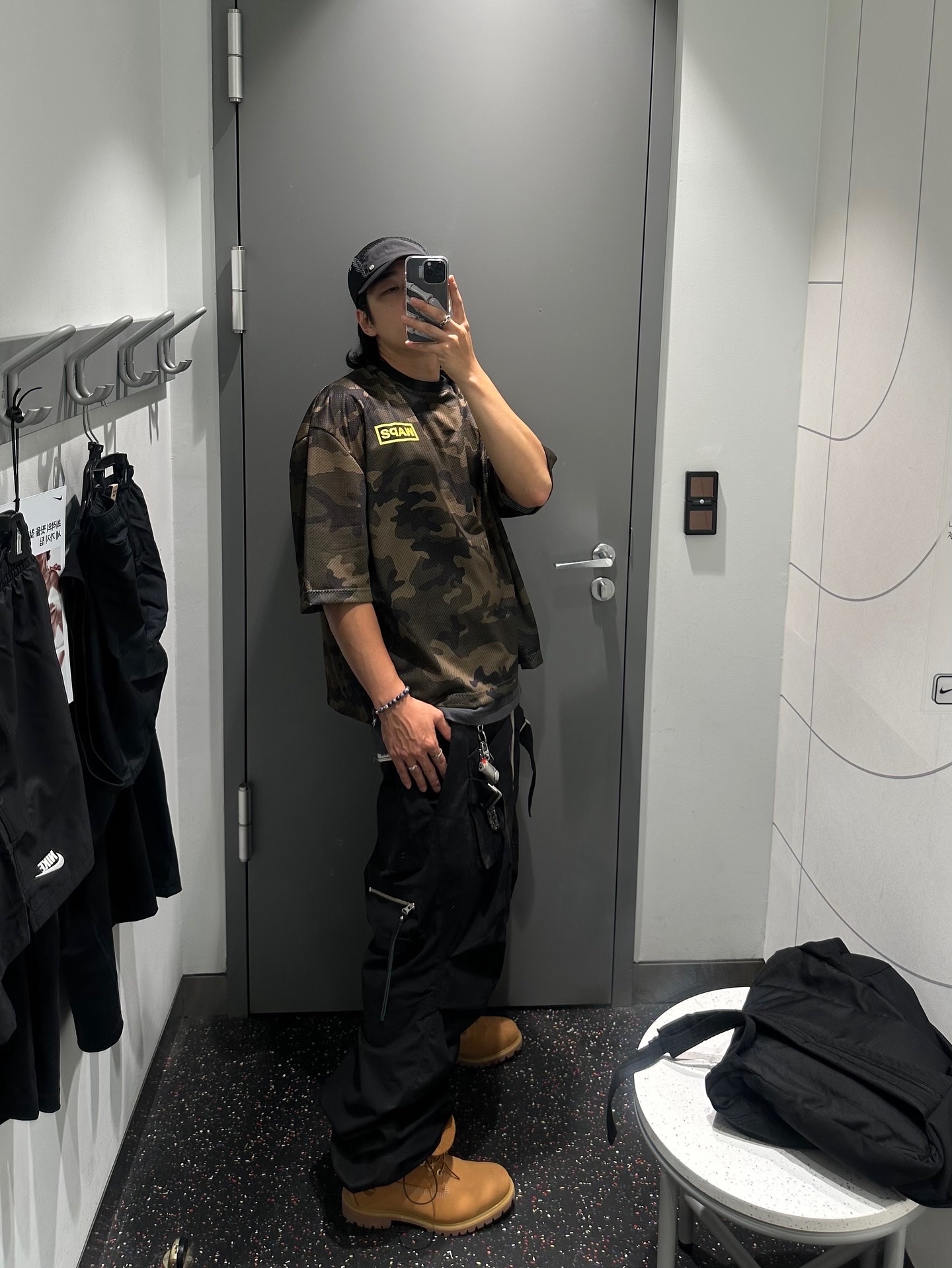 Wapworks Wide Safety Cargo Pants Black, Timberland Premium 6 inch Waterproof Boot Wheat Nubuck - Wide 착용 스타일 - 2