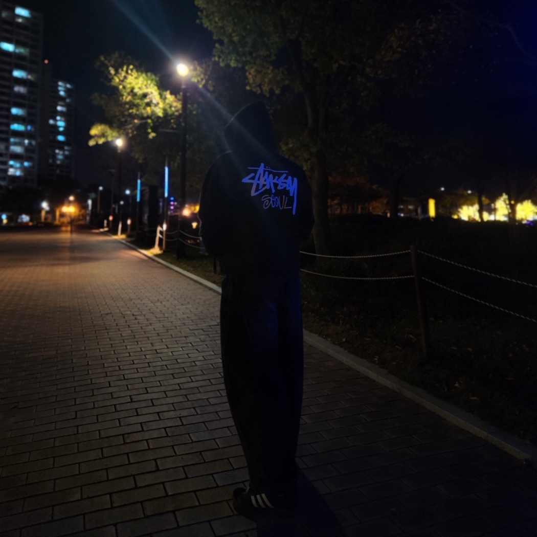 Adidas VL Court Base Core Black Cloud White, Stussy Stock Seoul Zip Hood Black 착용 스타일