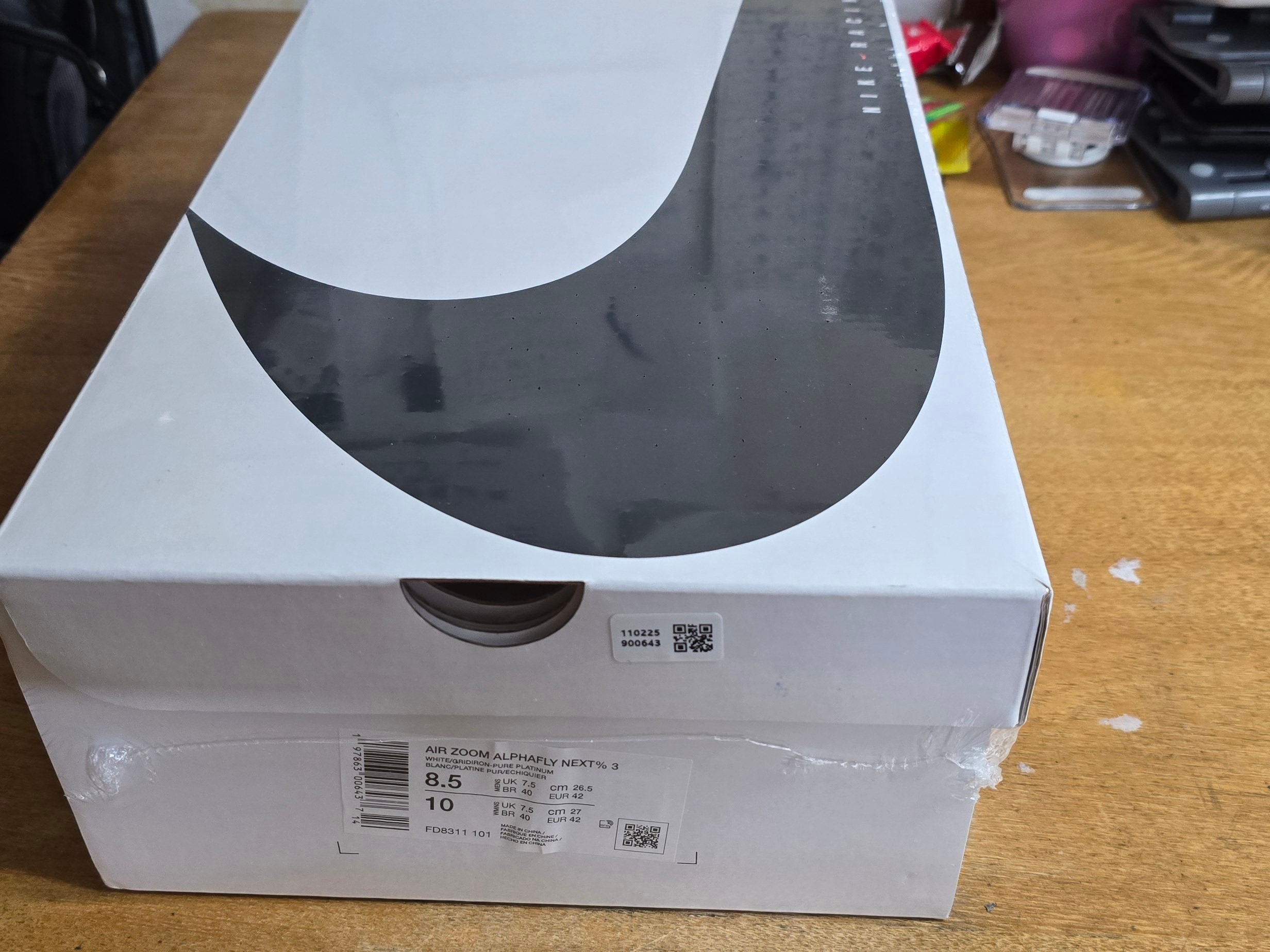 Nike Air Zoom Alphafly Next% 3 White Pure Platinum 착용 스타일 - 1