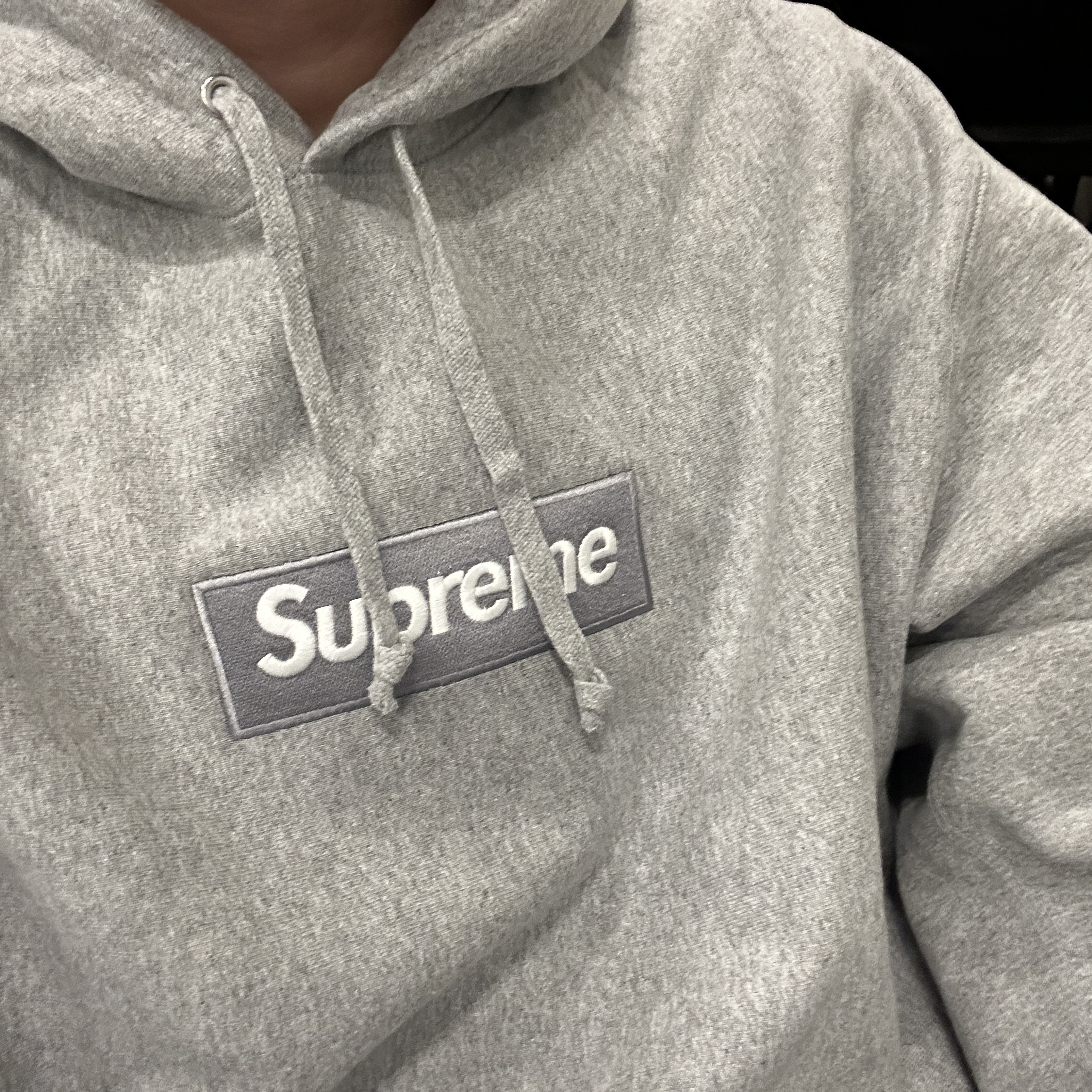 Supreme Box Logo Hooded Sweatshirt Heather Grey - 24FW, New Balance 992 Made in USA Grey - D Standard 착용 스타일 - 2