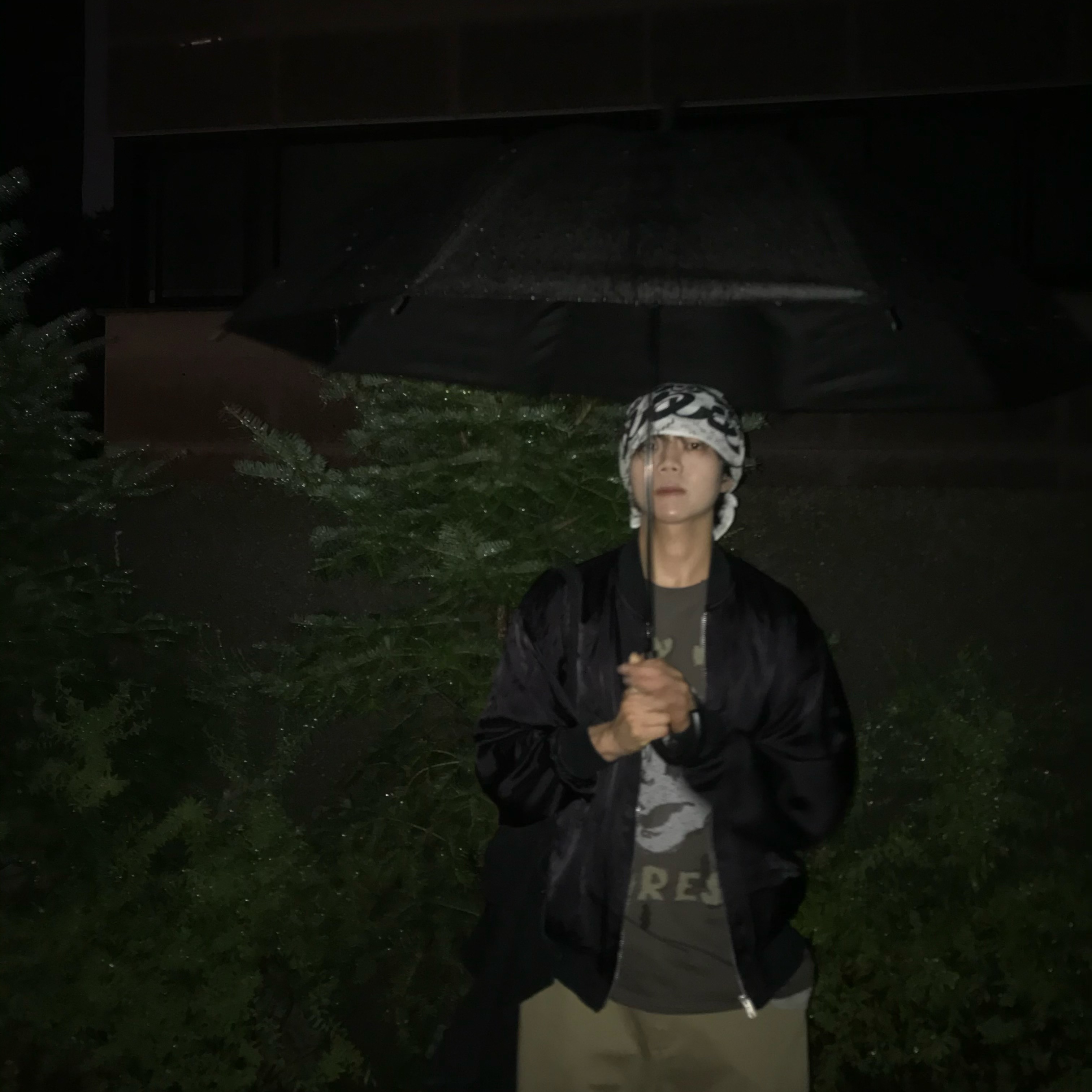CDG '84-85 Staff Blouson Black, LUVLUVLUV SV 90 Rhythm Scarf White 착용 스타일