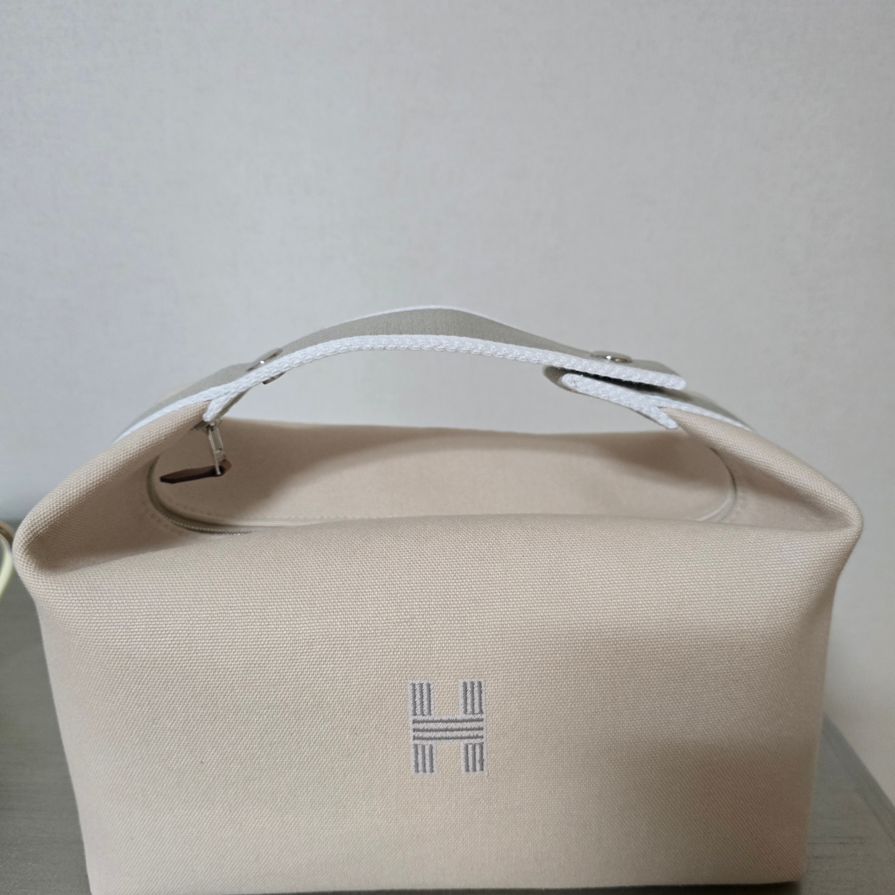 Hermes Large Bride-A-Brac Case Canvas & Naturel 착용 스타일 - 1
