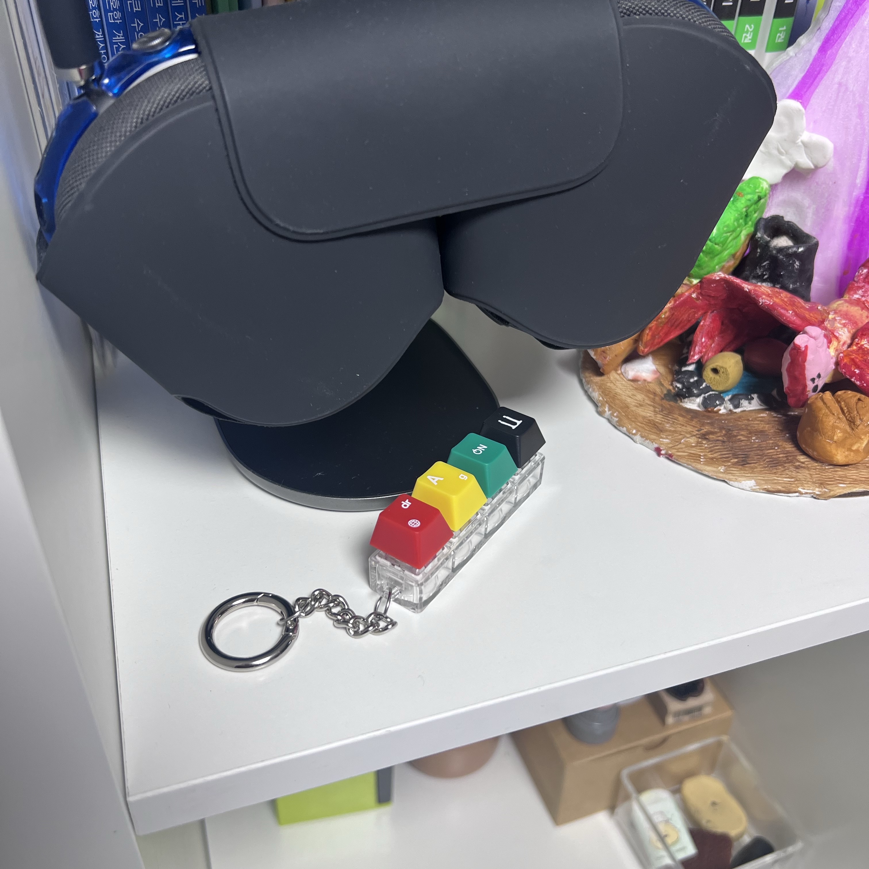 G-DRAGON Ubermensch Keycap Keyring 착용 스타일 - 2