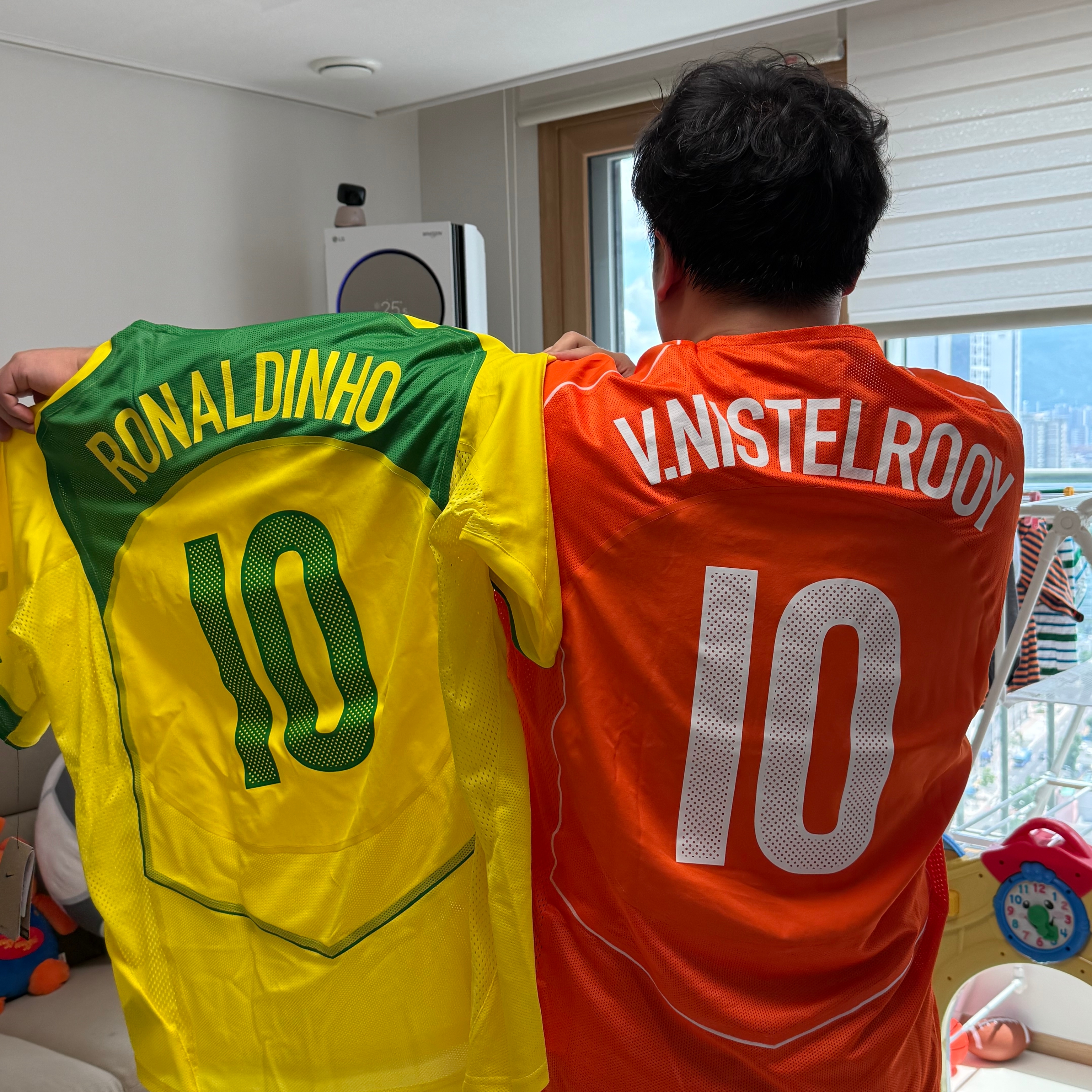 Nike Ronaldinho Brazil 2004 Total 90 Reissue Soccer Replica Jersey (Marking Ver.), Nike Netherlands 2004 Total 90 Reissue Soccer Replica Jersey (Marking Ver.) 착용 스타일