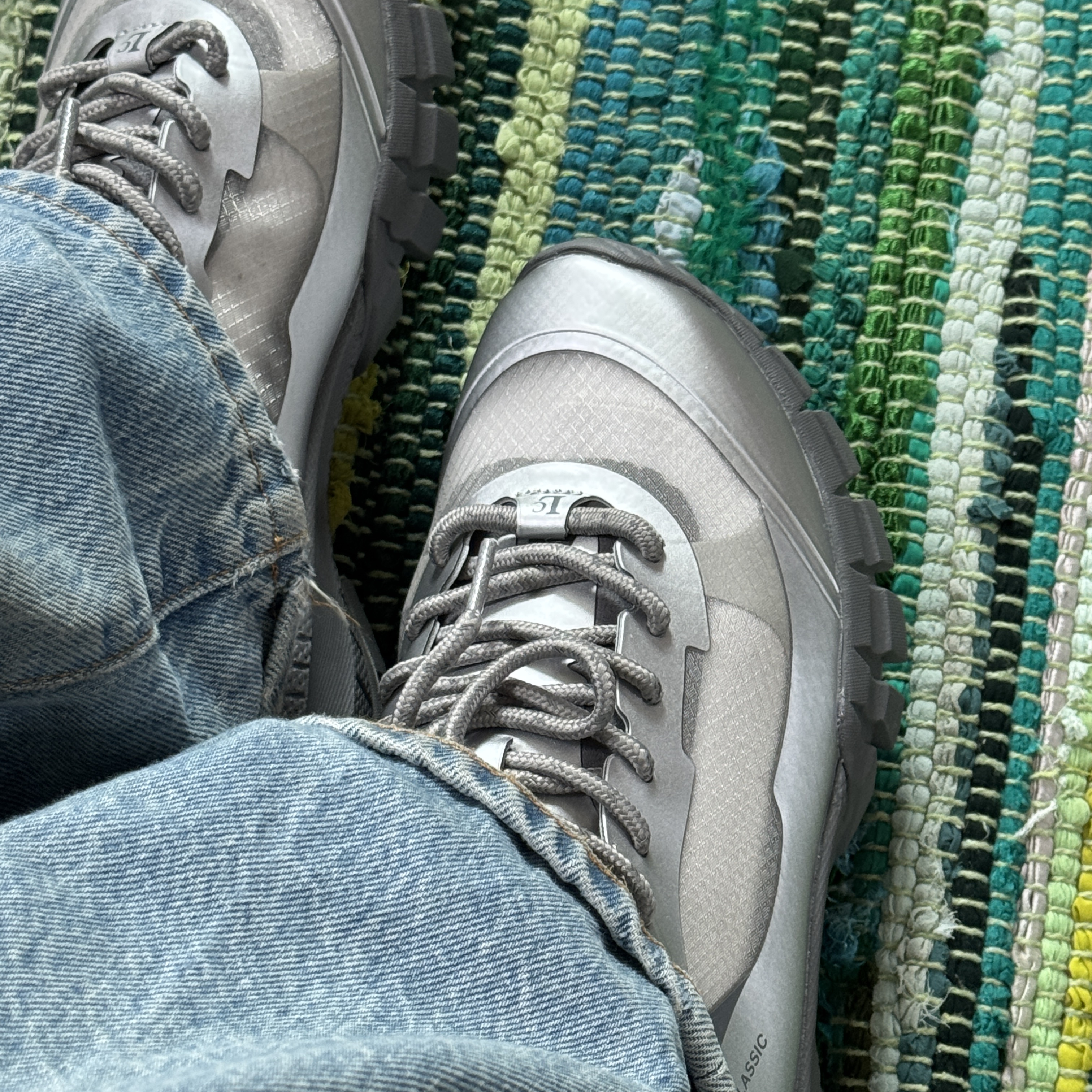 Low Classic T-1 Lc Vibram Sneakers Silver 착용 스타일 - 1
