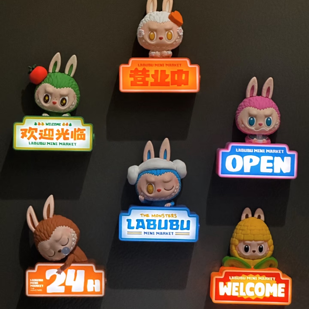 Pop Mart Labubu The Monsters Wacky Mart Series Fridge Magnet (6 Blind Boxes), Pop Mart Labubu The Monsters Wacky Mart Series Fridge Magnet Microwave Oven (Opened Case) 착용 스타일 - 2