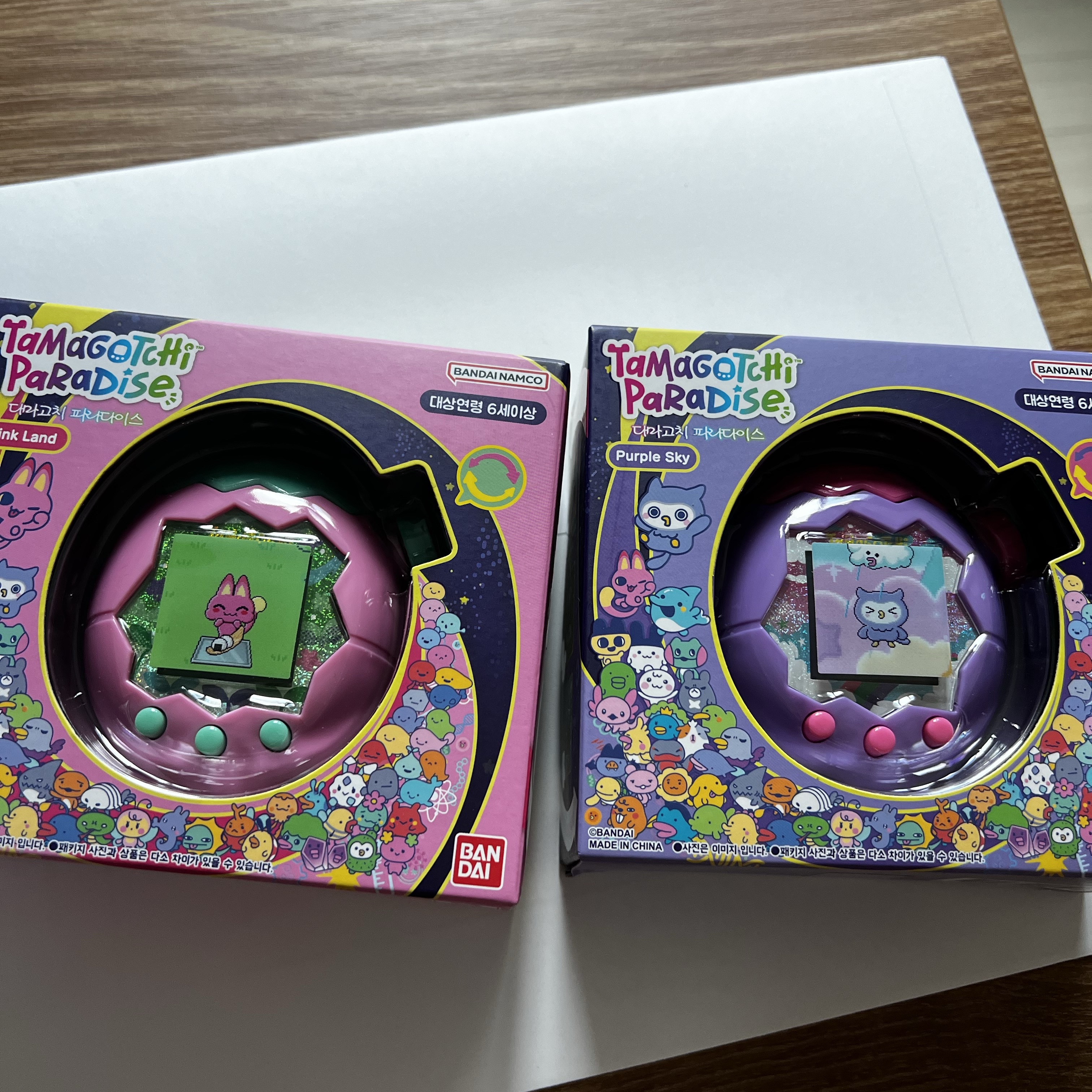 Tamagotchi Paradise Purple Sky, Tamagotchi Paradise Pink Land 착용 스타일