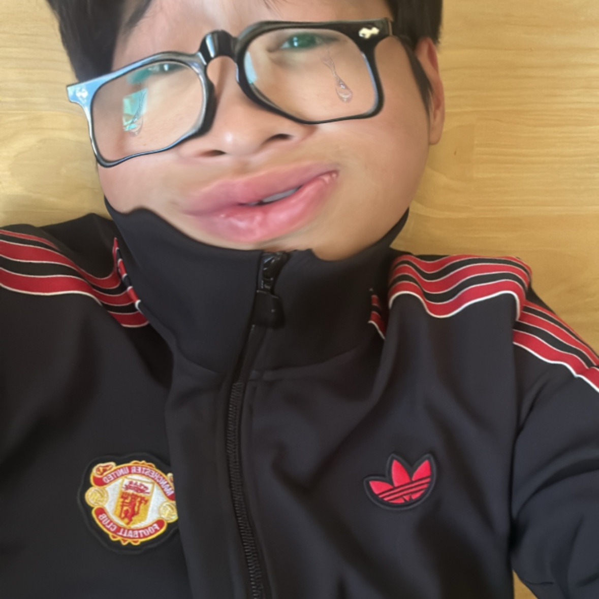 Adidas Manchester United Terrace Icon Track Top Black - KR Sizing 착용 스타일