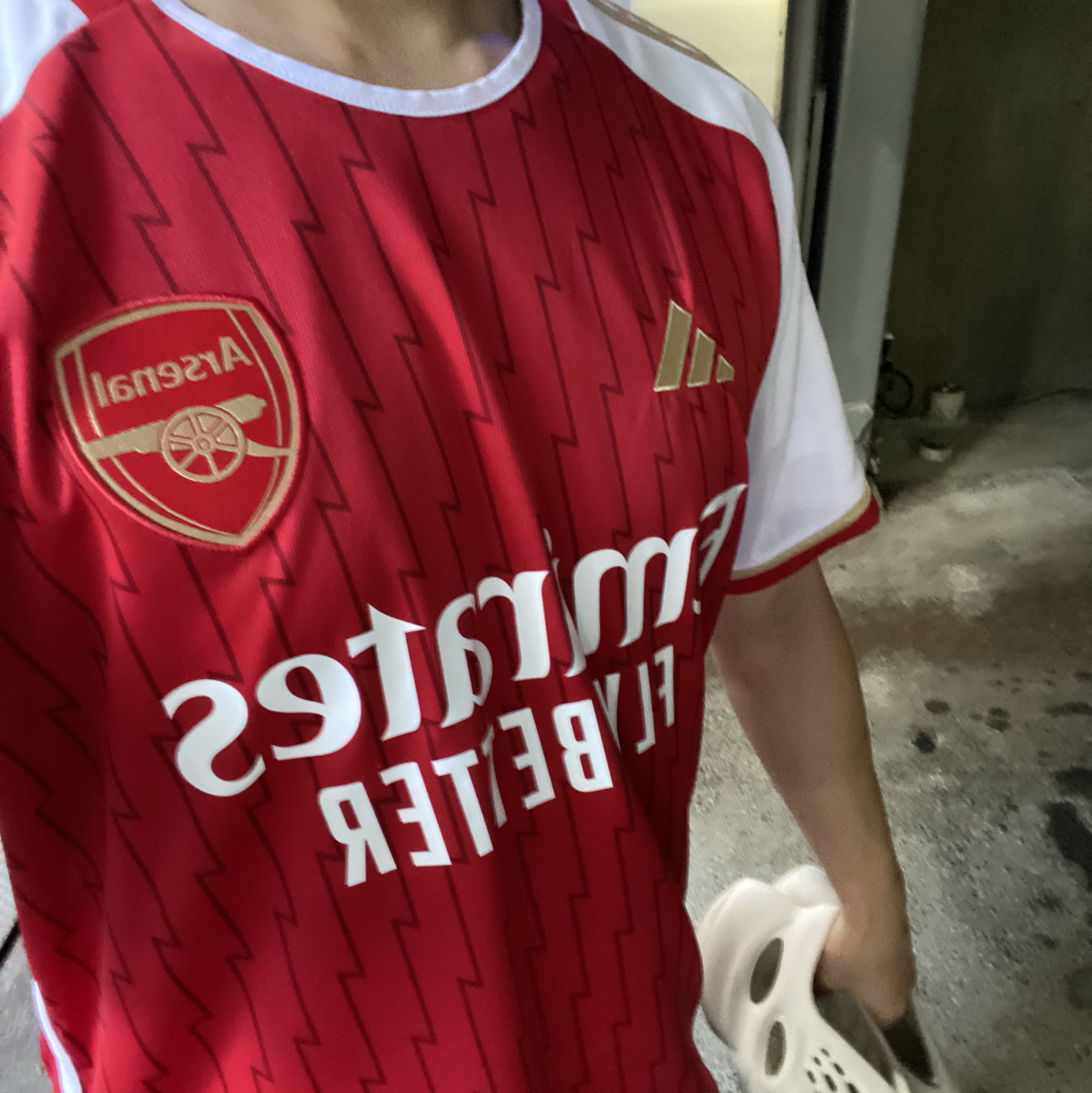Adidas Arsenal 2023/24 Home Jersey Better Scarlet White - KR Sizing (Non Marking Ver.), Adidas Yeezy Foam RNNR Ararat 착용 스타일