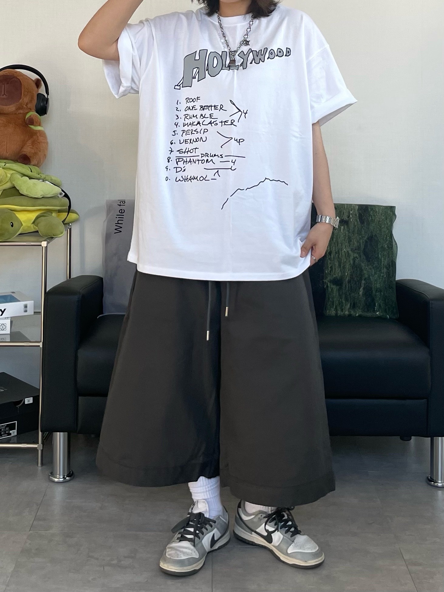 Hello Sunrise Washed OG Logo 6panel Cap Gray, (W) Nike Dunk Low Light Smoke Grey 착용 스타일 - 4