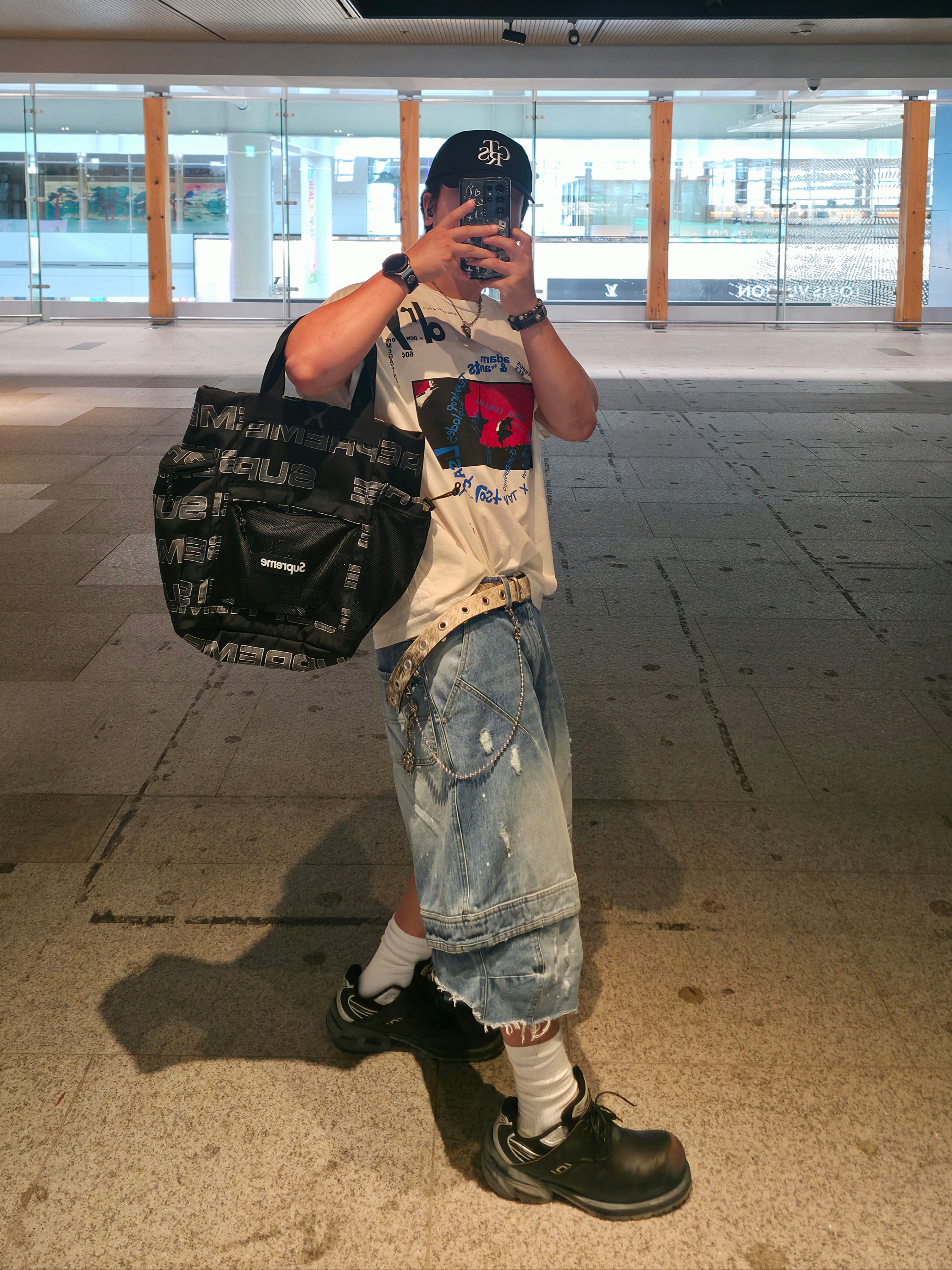 Farfromwhat Far Layered Work Shorts Pants Blue, Remagine Hybrid Derby Shoes Starting Bigger Nasty 착용 스타일 - 1