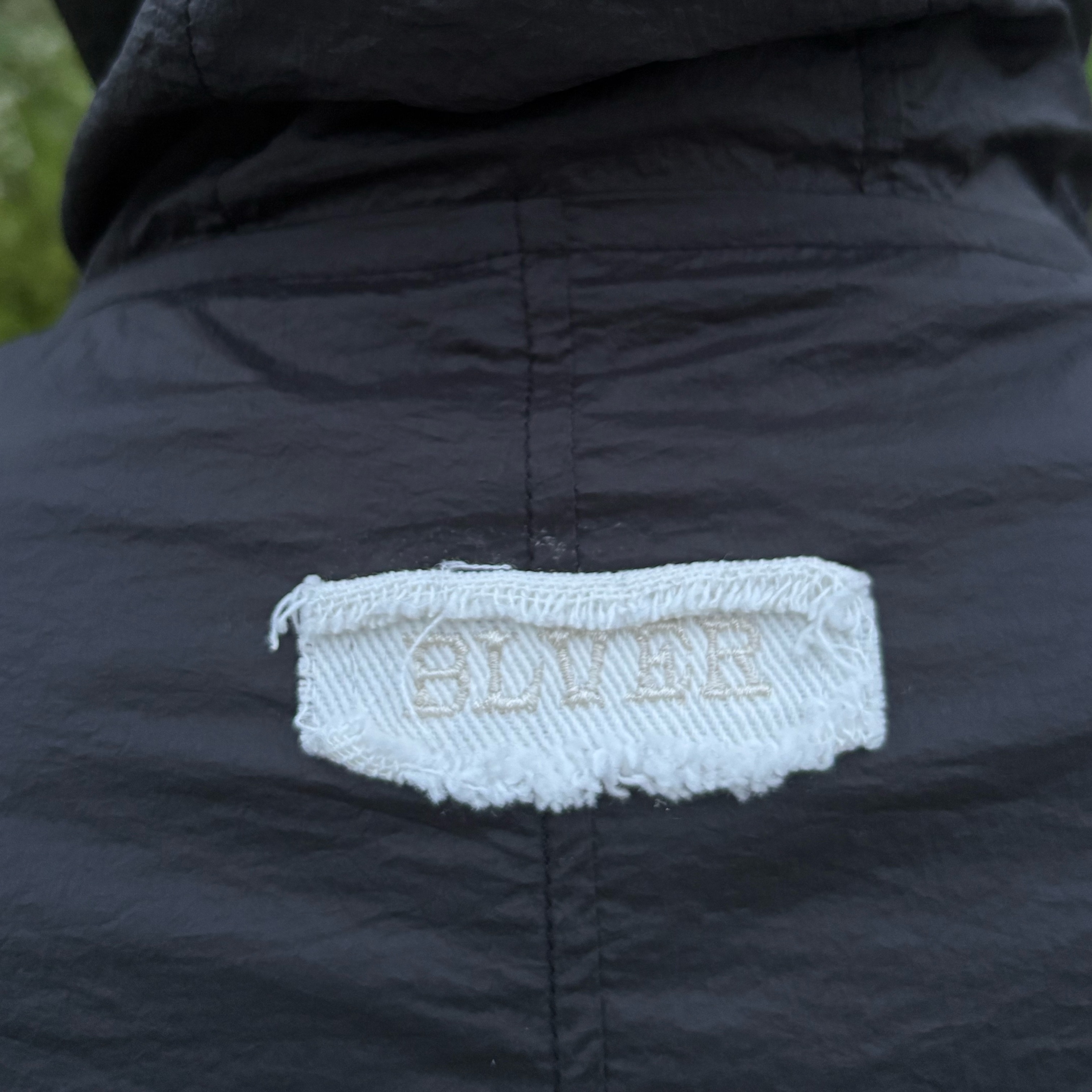 BLR Raw-edged Sheer Hoodie Jacket Black, Palace x Umbro Socks Black - 24SS 착용 스타일 - 5