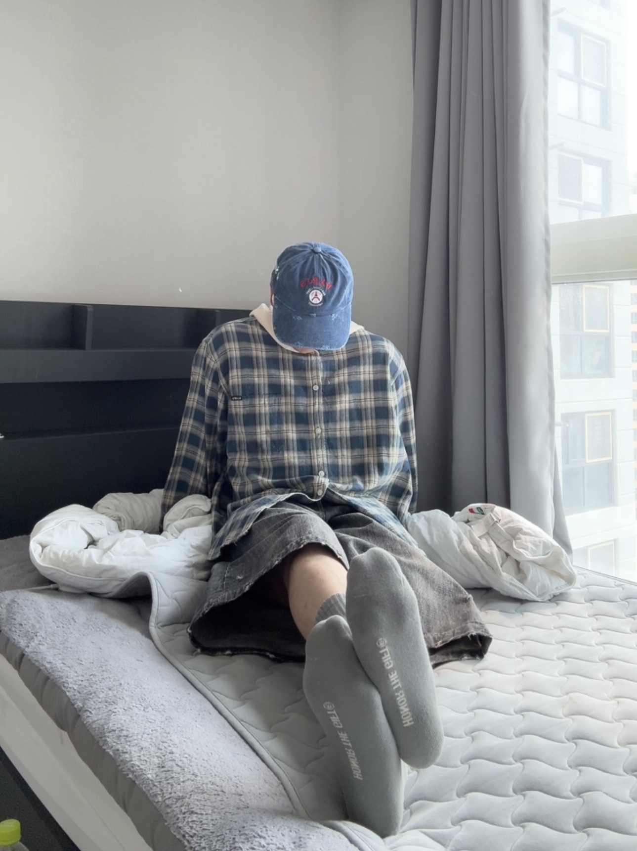 Honor The Gift 1988 Ribbed Sock White - 25SS 착용 스타일 - 1