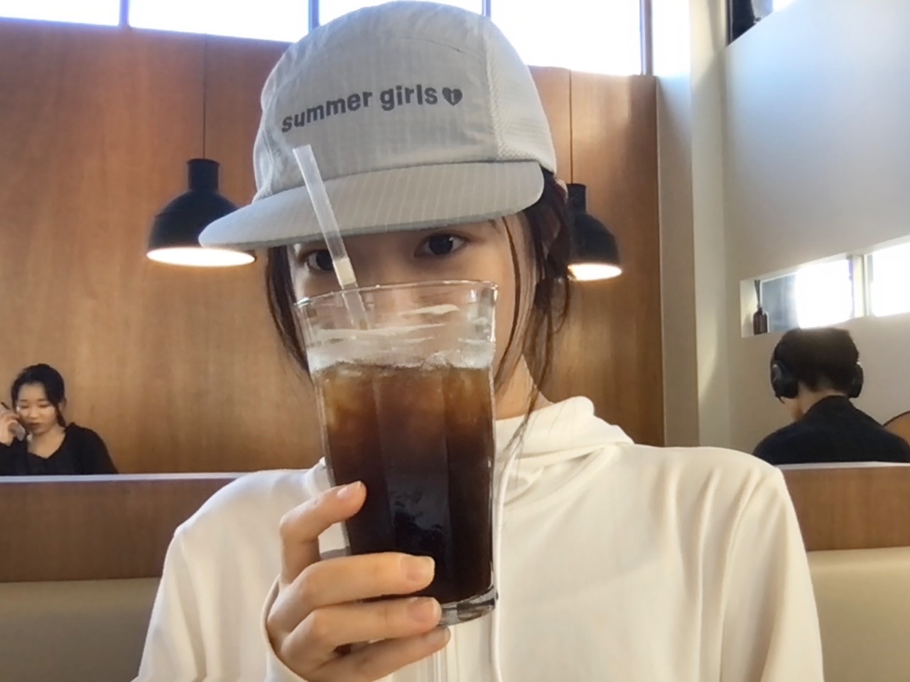 Isummerly Summer Girls Nylon Camp Cap Gray 착용 스타일 - 1