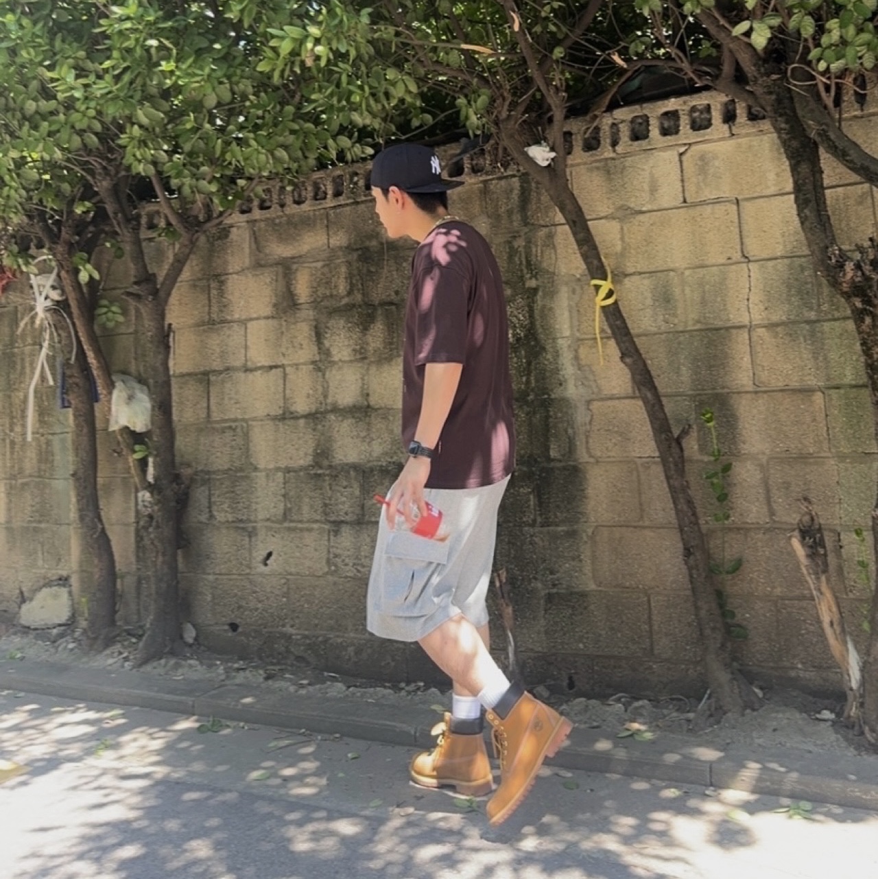 New Era 59Fifty MLB Authentic New York Yankees Game Navy, Timberland Premium 6 inch Waterproof Boot Wheat Nubuck - Wide 착용 스타일 - 1