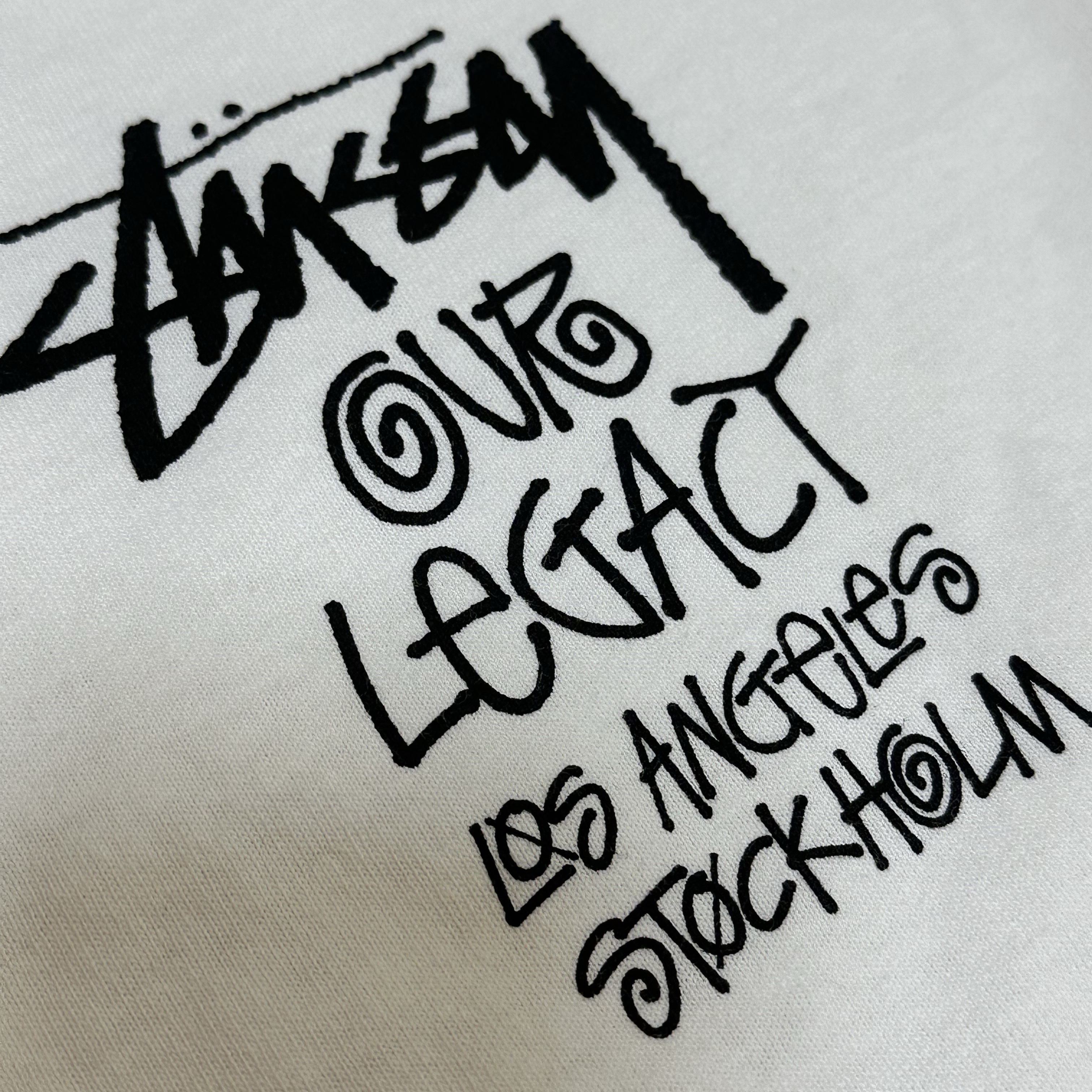 Stussy x Our Legacy Surfman Pigment Dyed T-Shirt Natural 착용 스타일 - 2