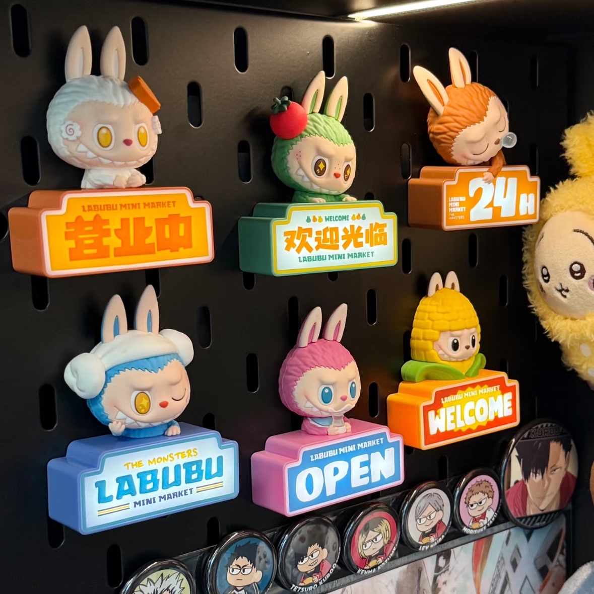 Pop Mart Labubu The Monsters Wacky Mart Series Fridge Magnet (6 Blind Boxes), Pop Mart Labubu The Monsters Wacky Mart Series Fridge Magnet Microwave Oven (Opened Case) 착용 스타일 - 1