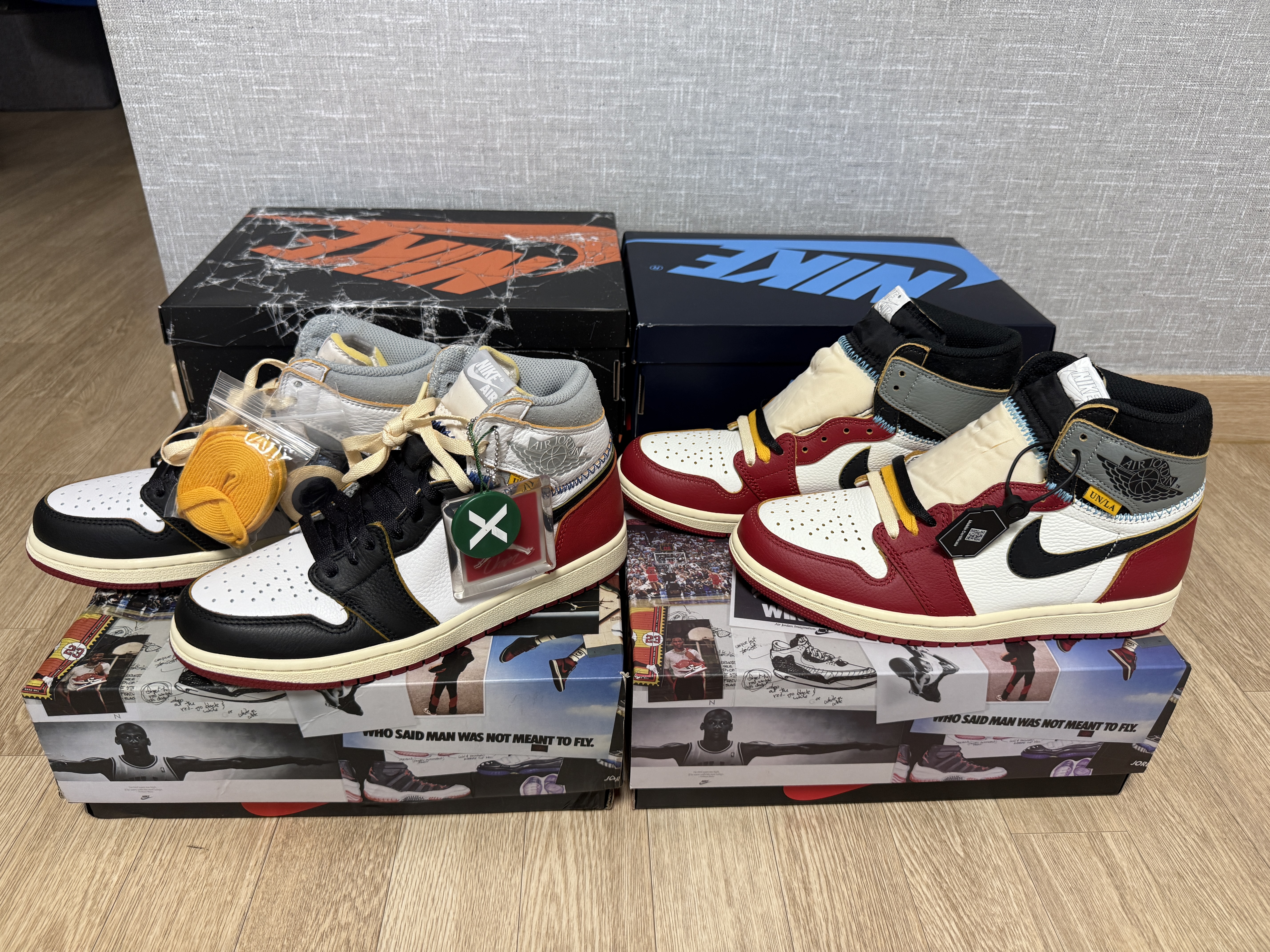 Jordan 1 x Union Retro High OG Chicago Shadow, Jordan 1 x Union Retro High Black Toe 착용 스타일 - 3