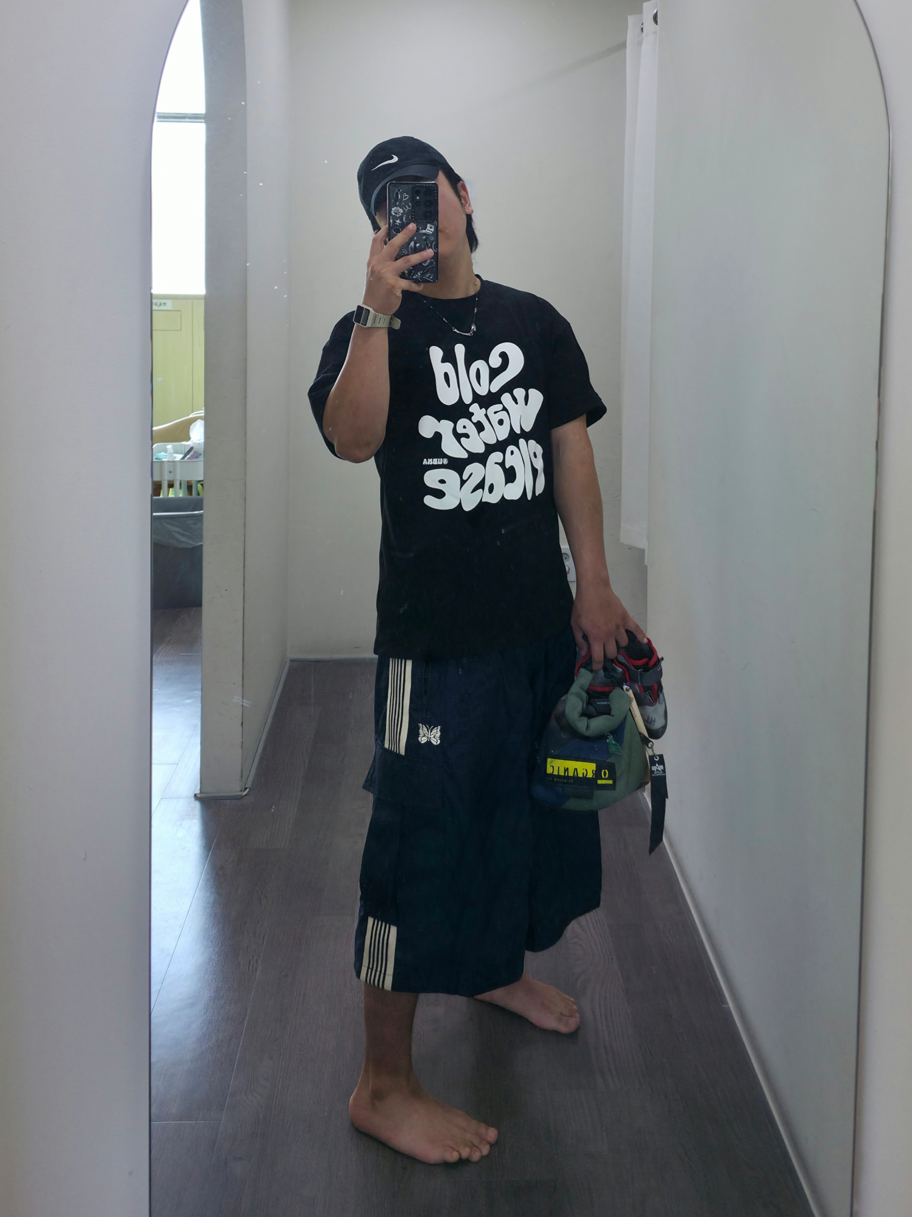 Needles x LHP H.D. BDU Nylon Shorts Navy - LHP Exclusive, Nike Dri-Fit Legacy 91 Golf Cap Black 착용 스타일 - 3