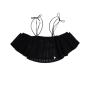 Don't Ask My Plan Sunset Cozy Off Shoulder Top - Black