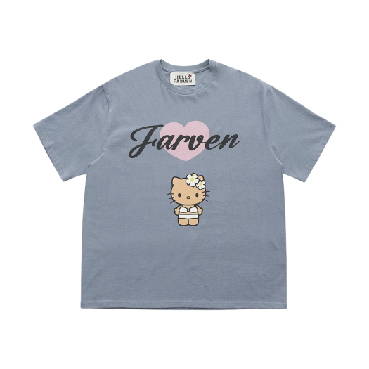 파르벵 x 태닝 헬로 키티 비키니 티셔츠 그레이 | Farven | KREAM
