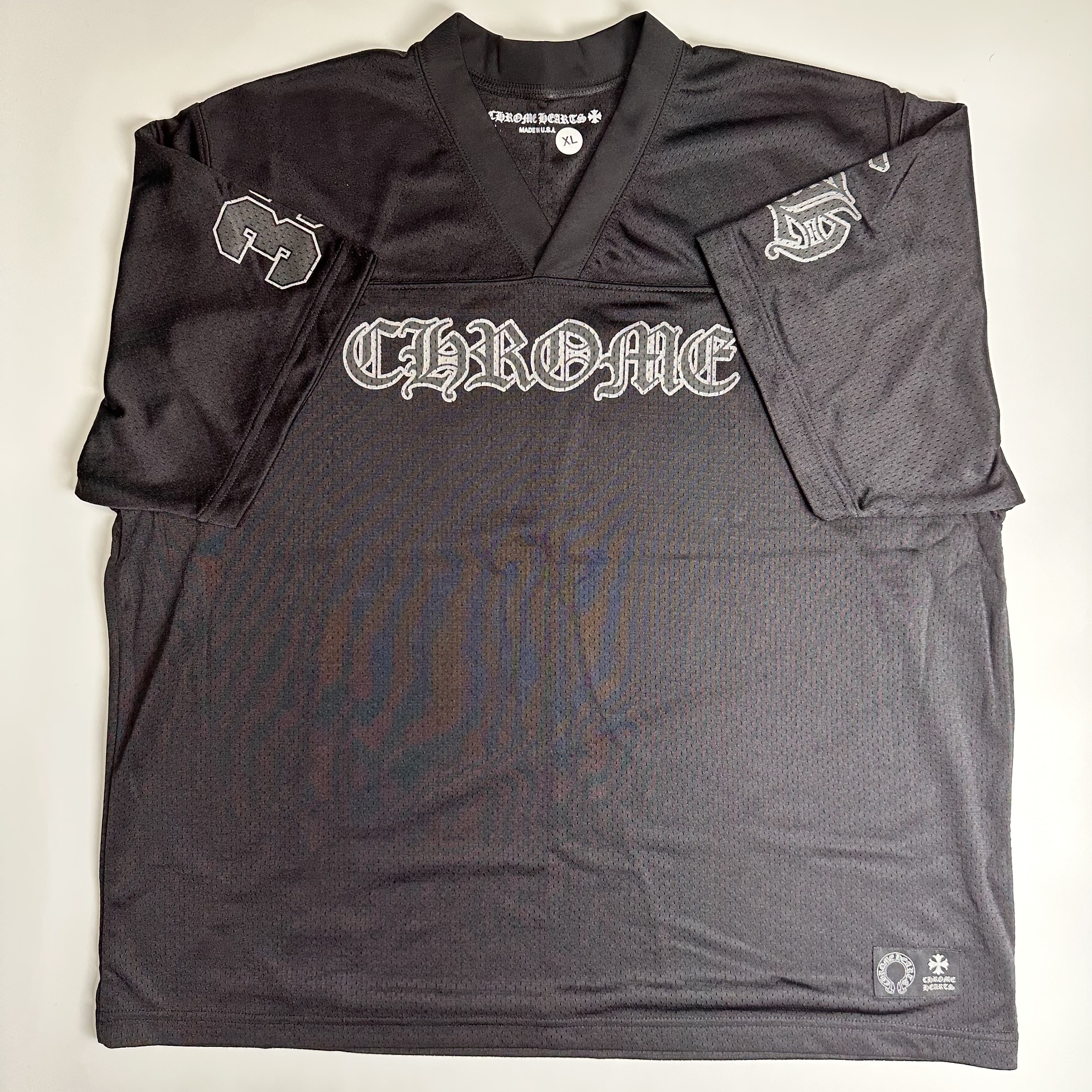 Chrome Hearts Mesh Stadium Jersey Black 착용 스타일 - 1