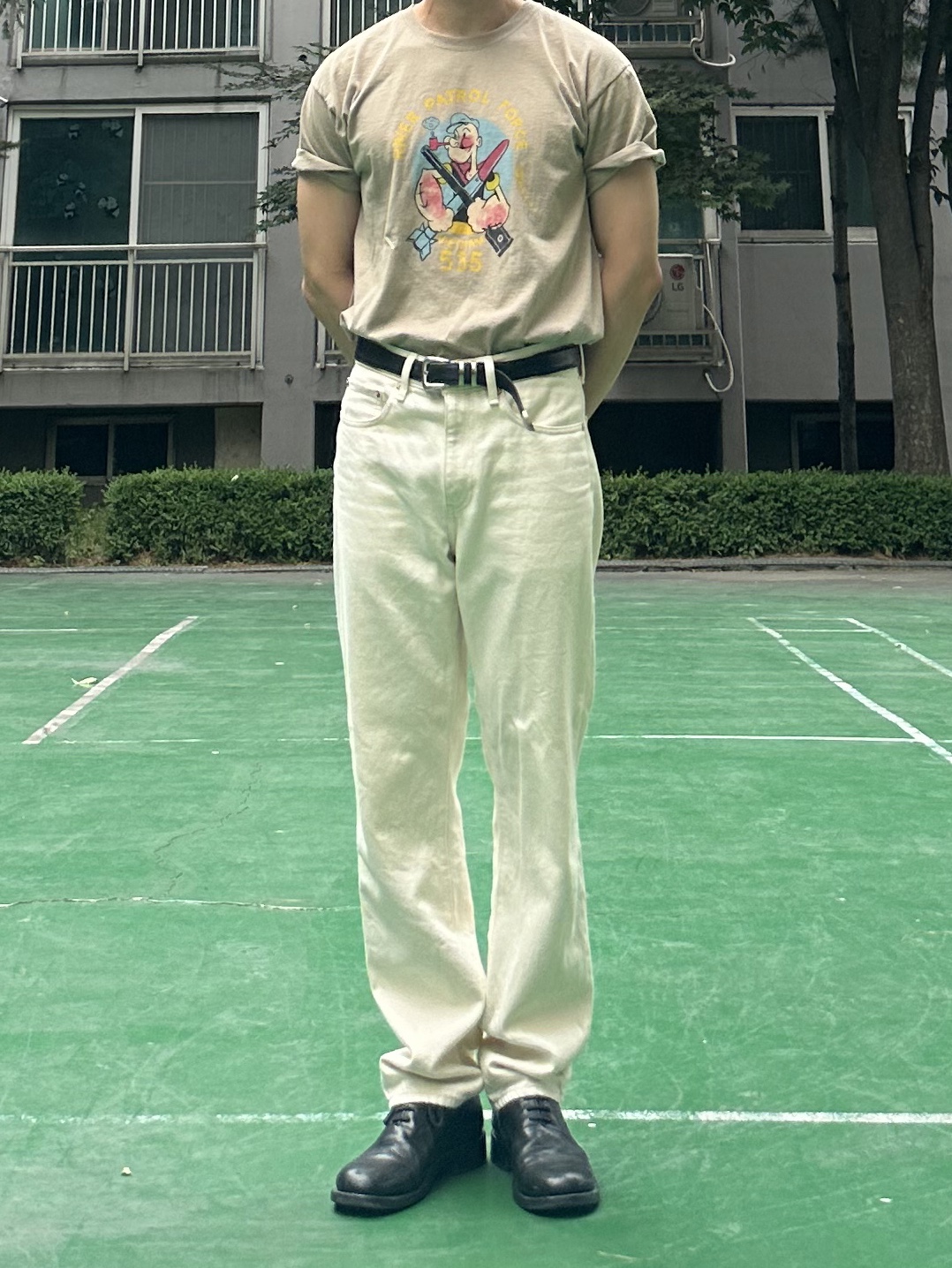 Kinchi Grainy - 547 (a) Vibram Black 착용 스타일 - 1