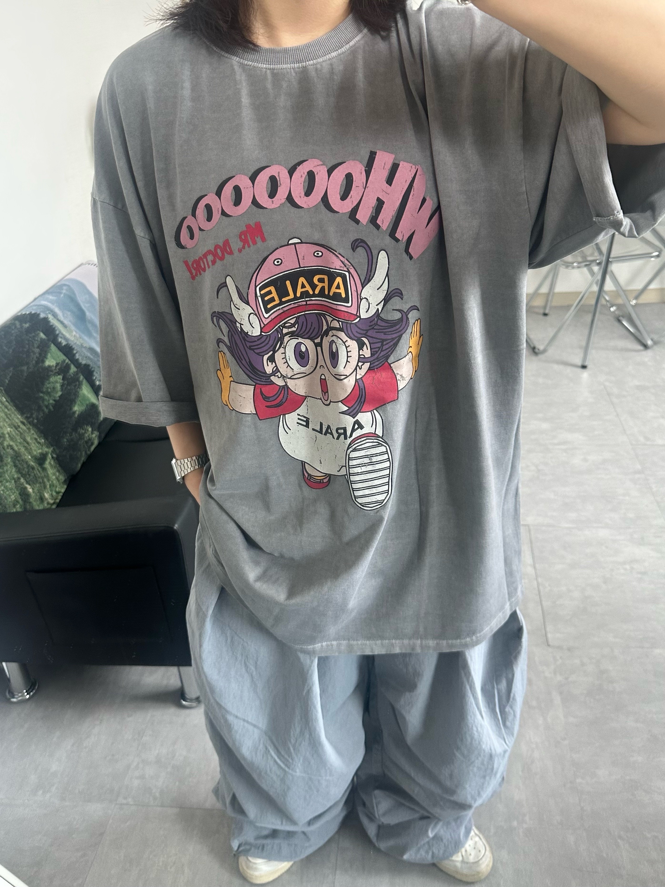 (W) Nike Air Force 1 '07 Low White, Hello Sunrise 90s Logo 6Panel Cap Beige & Navy 착용 스타일 - 3