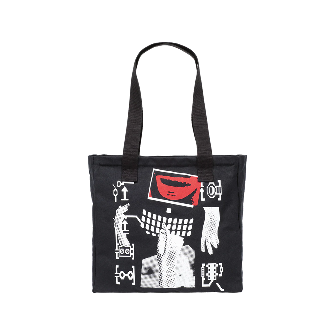 카브엠트 립스 디스플레이 토트백 블랙 - 25FW(Cav Empt Lips Display Tote Bag Black - 25FW)