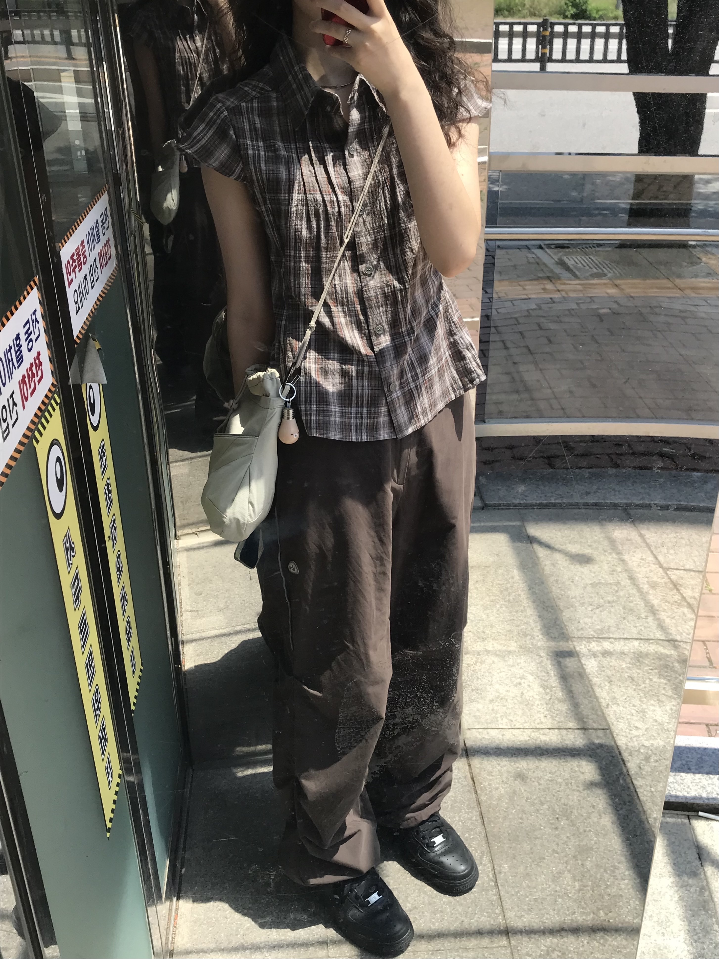 Sansan Gear Varied Cross Bag Beige, Sansan Gear Varied Cross Bag Beige - 25SS 착용 스타일
