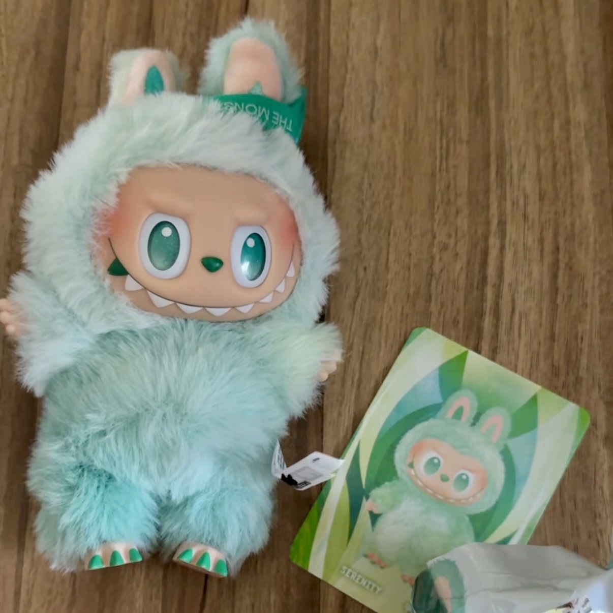 Pop Mart Labubu The Monsters Highlight Series Sealed Case (1 Blind Box), Pop Mart Labubu The Monsters Highlight Series Serenity Keyring (Opened Case) 착용 스타일