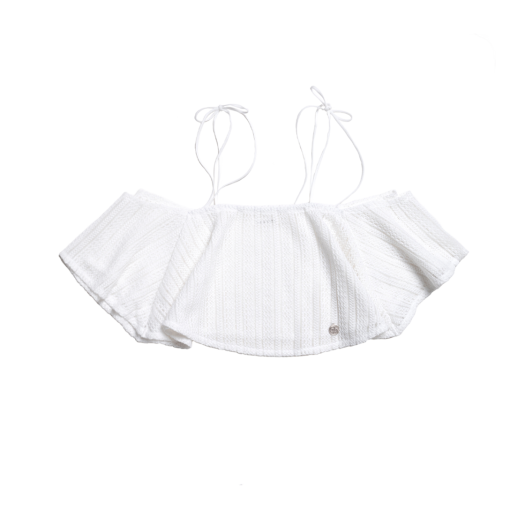 DTSLT2527 Don't Ask My Plan Sunset Cozy Off Shoulder Top - White