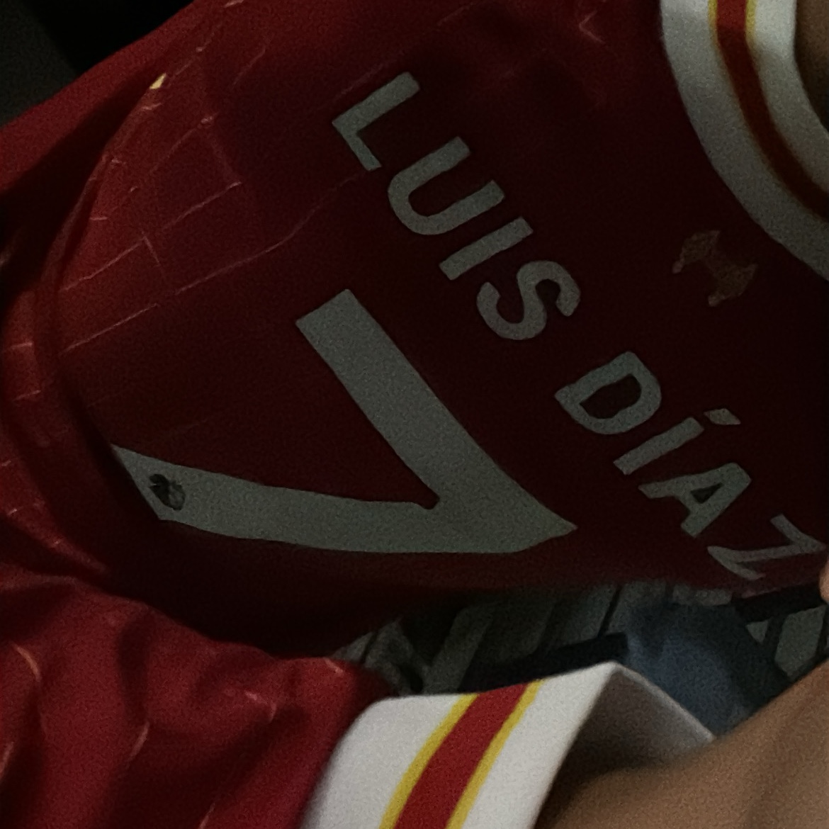 Nike Liverpool FC 2024/25 Dri-Fit Stadium Home Jersey Gym Red White Chrome Yellow (Non Marking Ver.) 착용 스타일