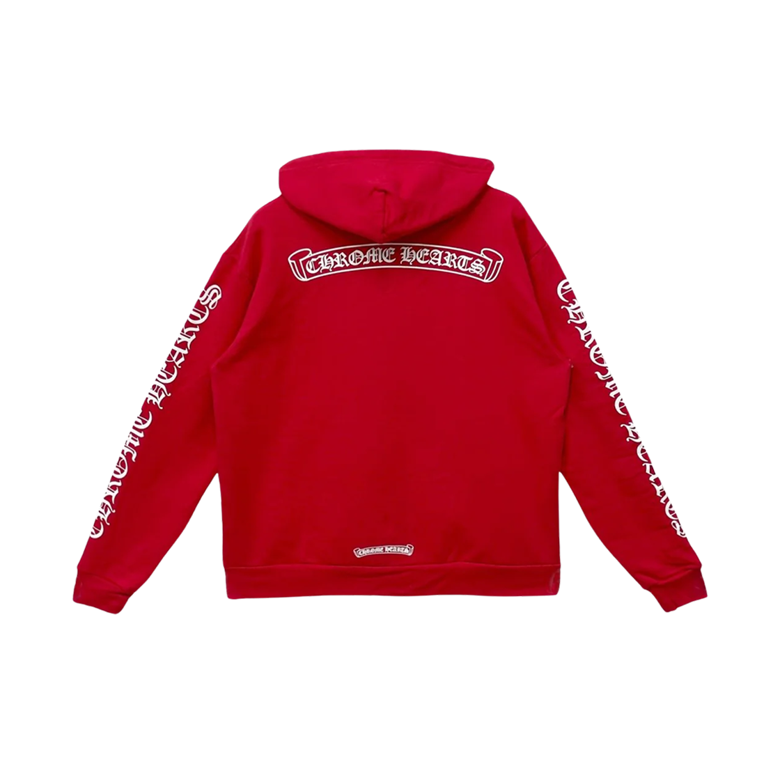 크롬하츠 스크롤 로고 후드 레드(Chrome Hearts Scroll Logo Hoodie Red)