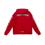 Chrome Hearts Scroll Logo Hoodie Red