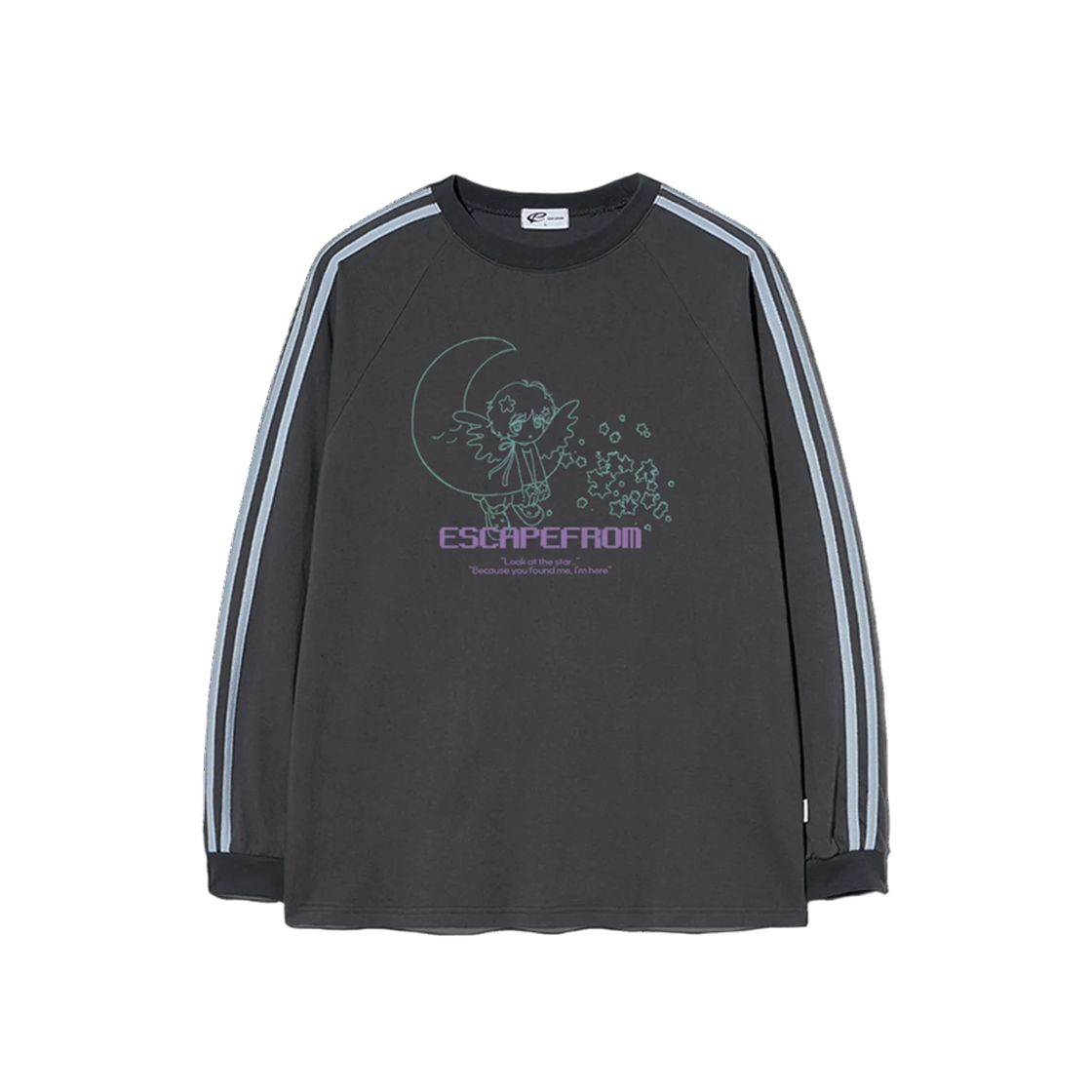 이스케이프프롬 룩앳더스타 프린트 트랙 롱슬리브 차콜(Escapefrom Look at the Star Print Track Long Sleeve Charcoal) - 1
