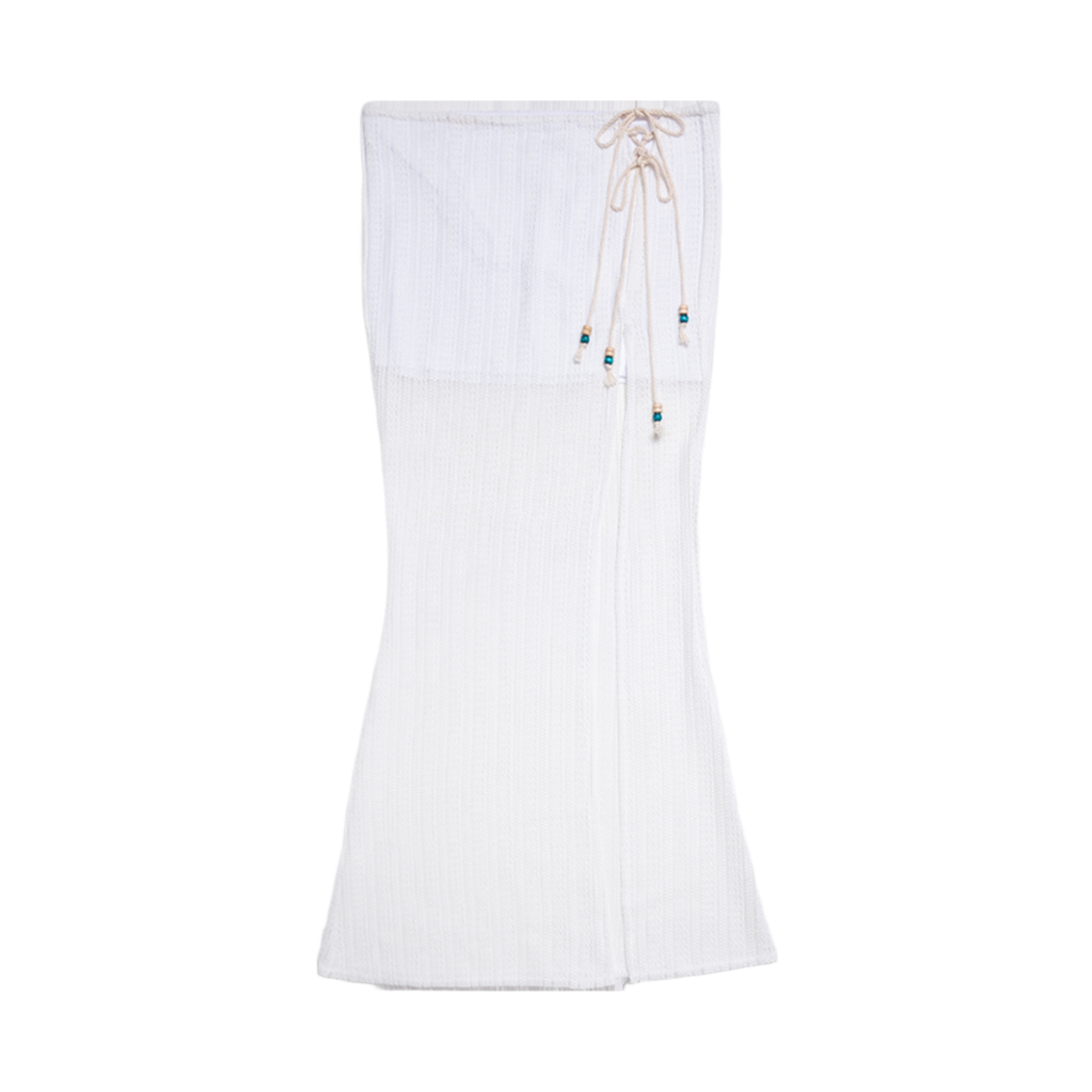 DBLSKT2506 Don't Ask My Plan Sunset Cozy Long Skirt - White