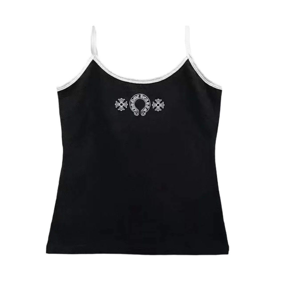 (W) 크롬하츠 홀스슈 로고 탱크 블랙((W) Chrome Hearts Horseshoe Logo Tank Black)