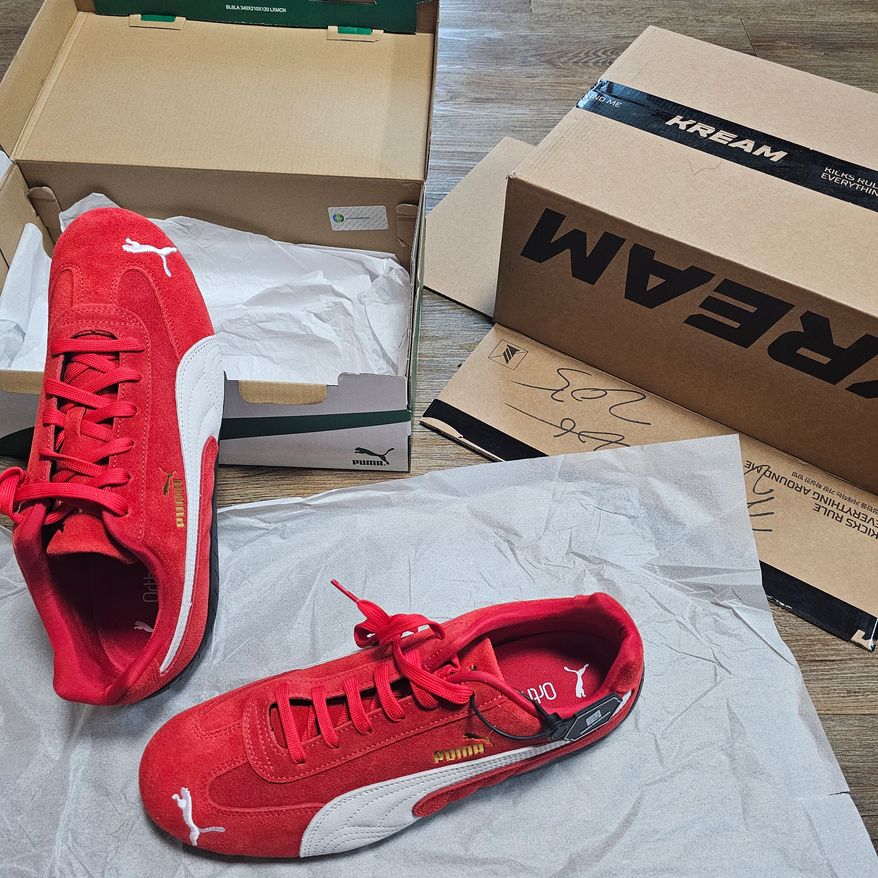 Puma Speedcat OG Red White 착용 스타일 - 3