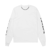 Chrome Hearts Neck Script Logo Long Sleeve T-Shirt White Black