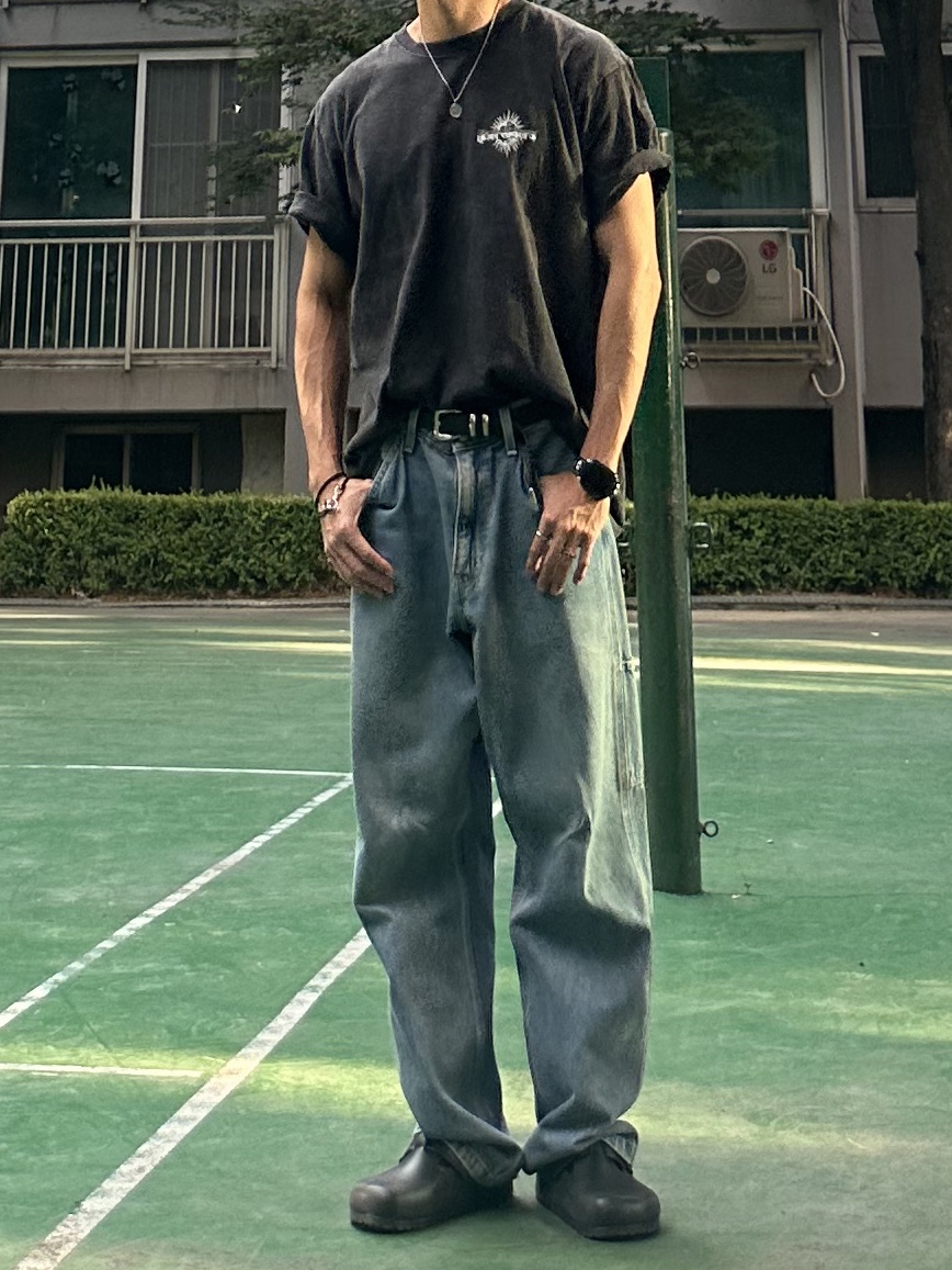 Birkenstock Boston Essentials Eva Black - Regular 착용 스타일 - 1