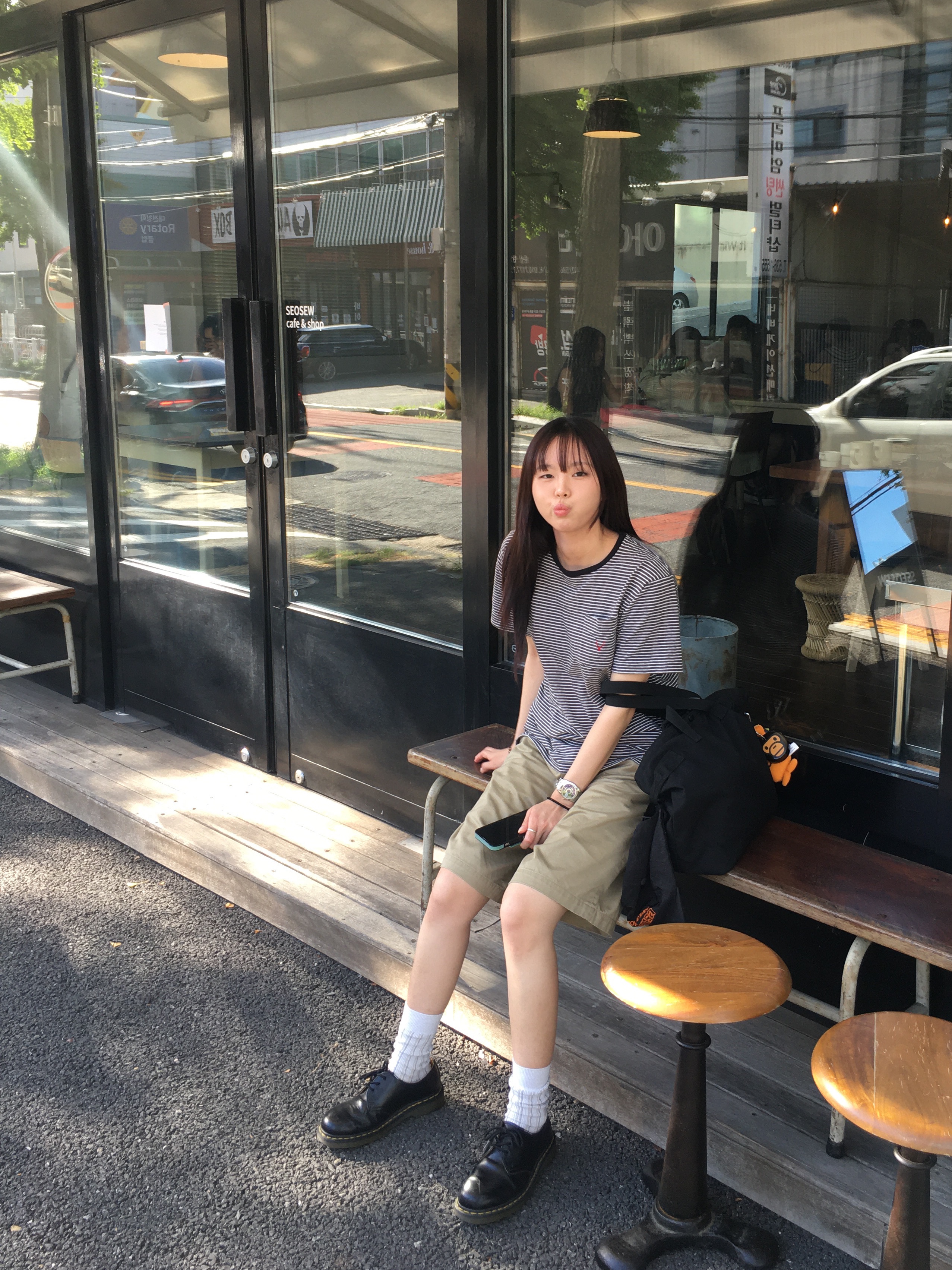 Dr. Martens 1461 Smooth Black μ°©μ© μ€νμΌ - 2