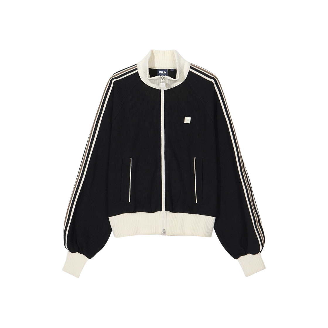 (W) 휠라 1911 니트 트랙 집업 블랙((W) Fila 1911 Knit Track Zip Up Black)