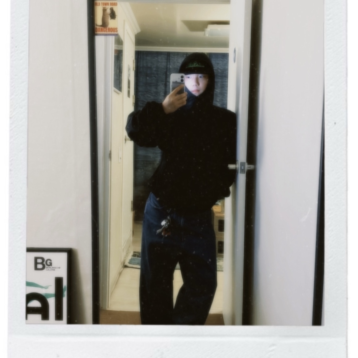 Yeezy x Gosha Rubchinskiy Vulture WB-01 Jacket Charcoal 착용 스타일 - 3