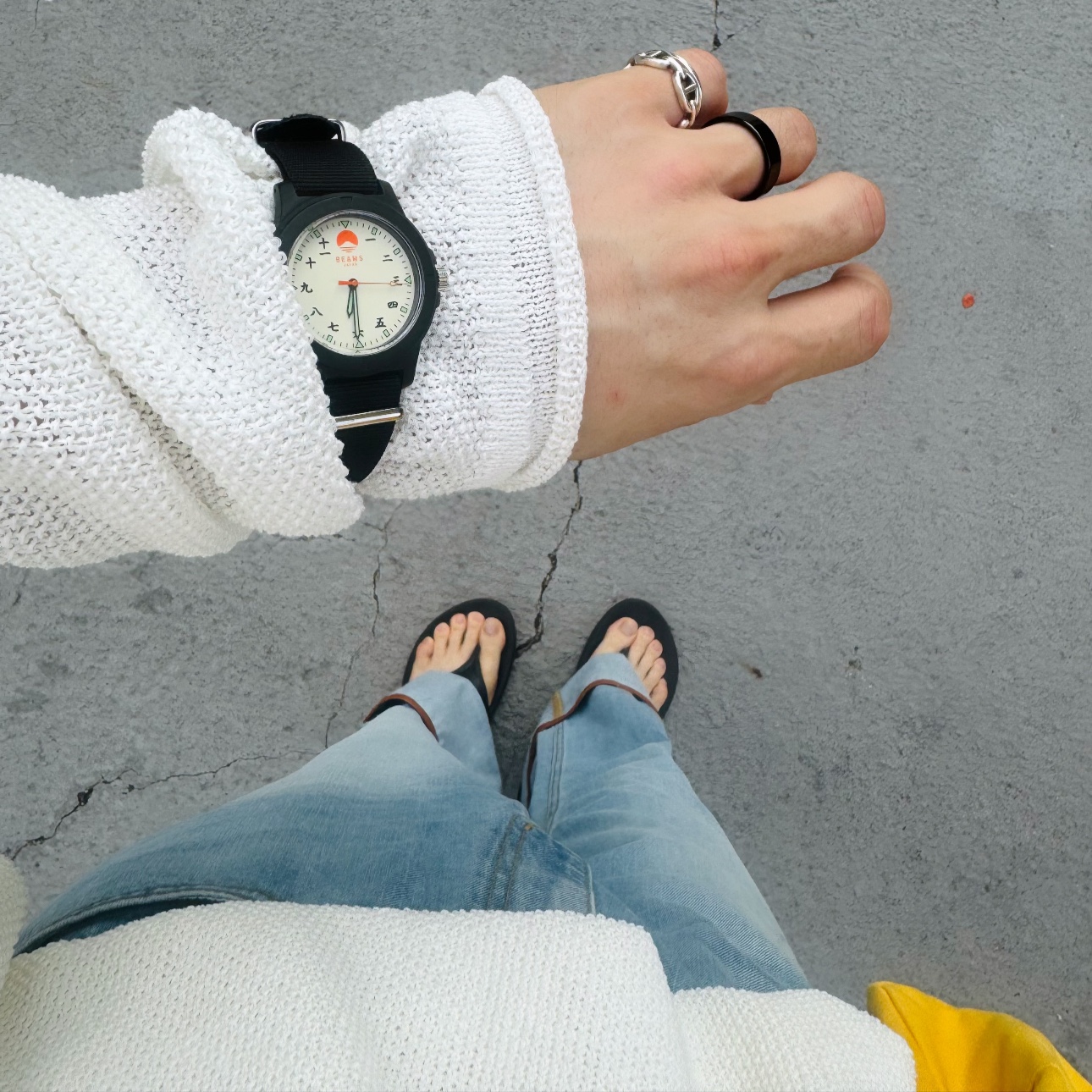 [프리오더] Polyteru 925 Silver Pendant Baby Angel, Beams Original Chinese Numerals Watch Black 착용 스타일 - 3