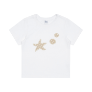 (W) The Coldest Moment TCM Starfish Dot Patch T-Shirt White