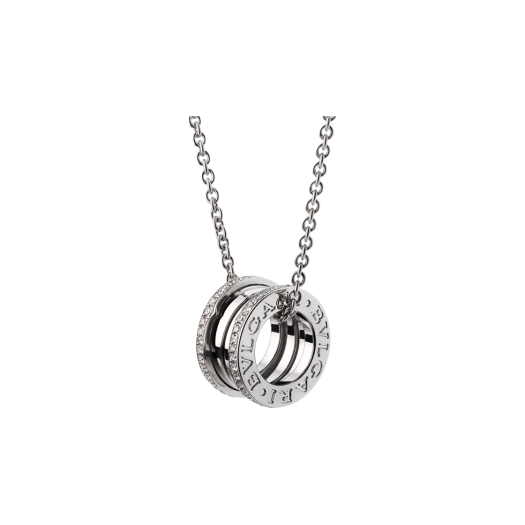 IT98FJQK2DRD Bvlgari B.Zero1 Pave Diamond Necklace White Gold
